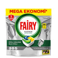 Qabyuyan maşın kapsulu Fairy Platinum, 96 yuma, limon ətirli