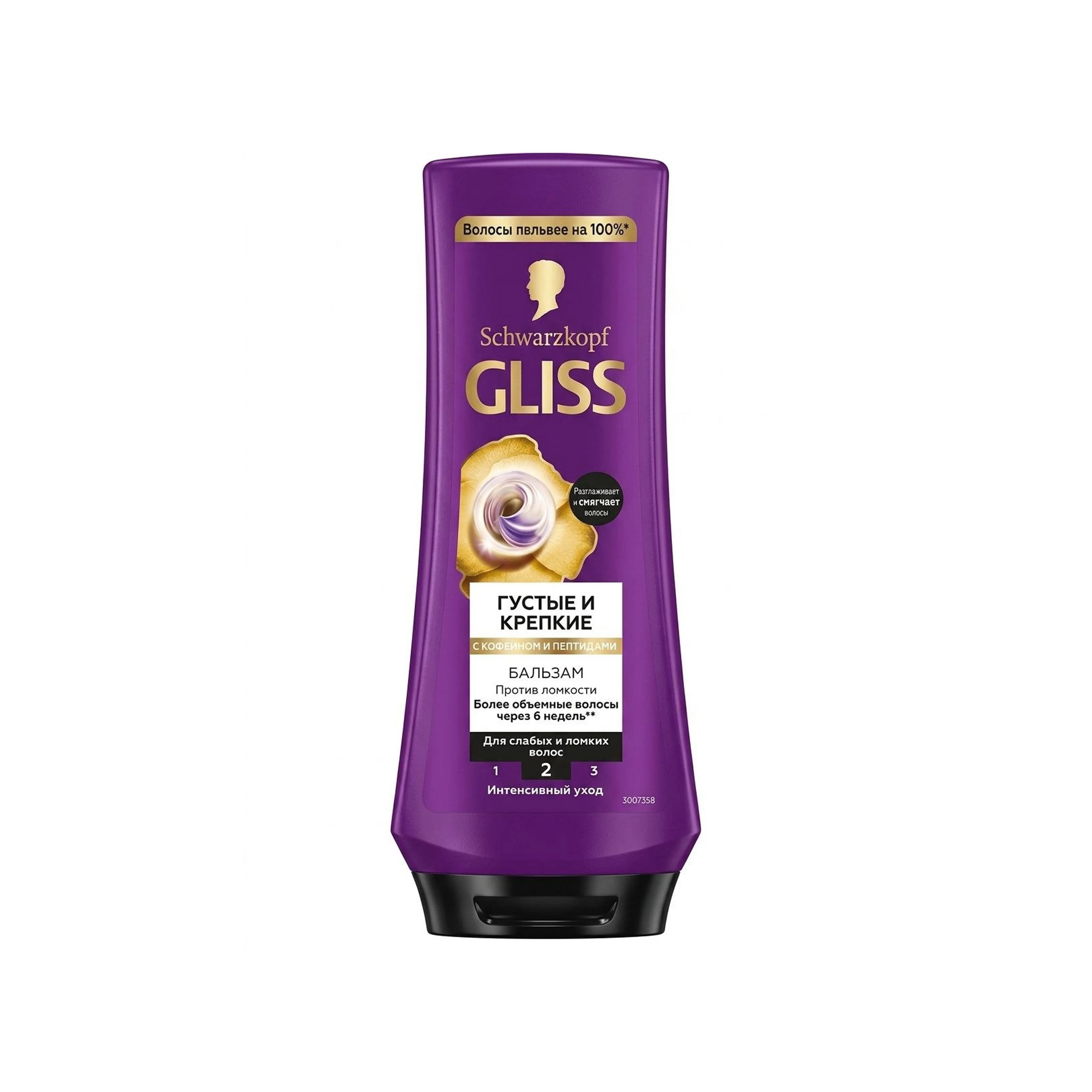Zəif və kövrək saçlar üçün balzam Schwarzkopf GLISS Güclü və Sıx, 200 ml