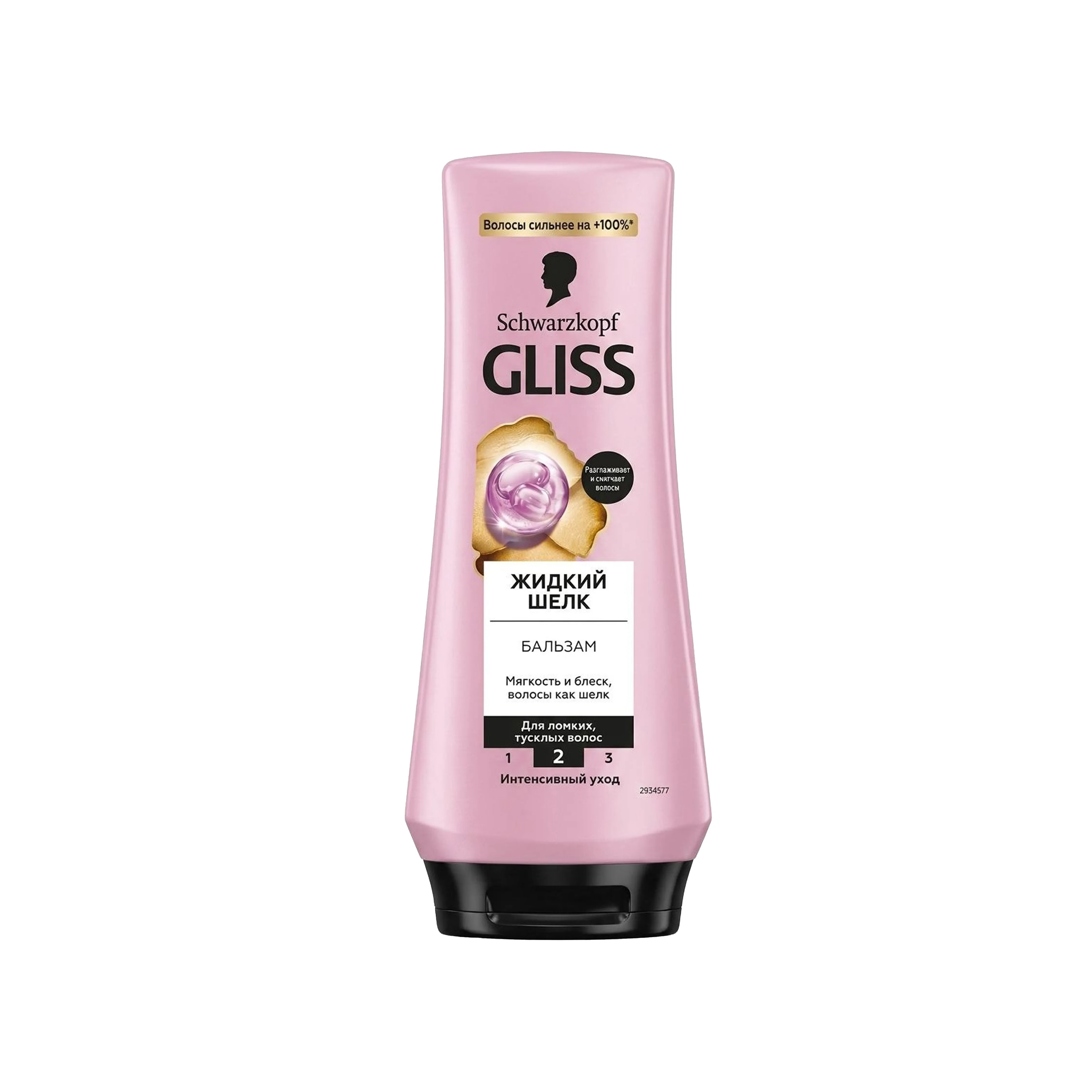 Kövrək saçlar üçün Balzam Schwarzkopf GLISS Maye İpək, 200 ml