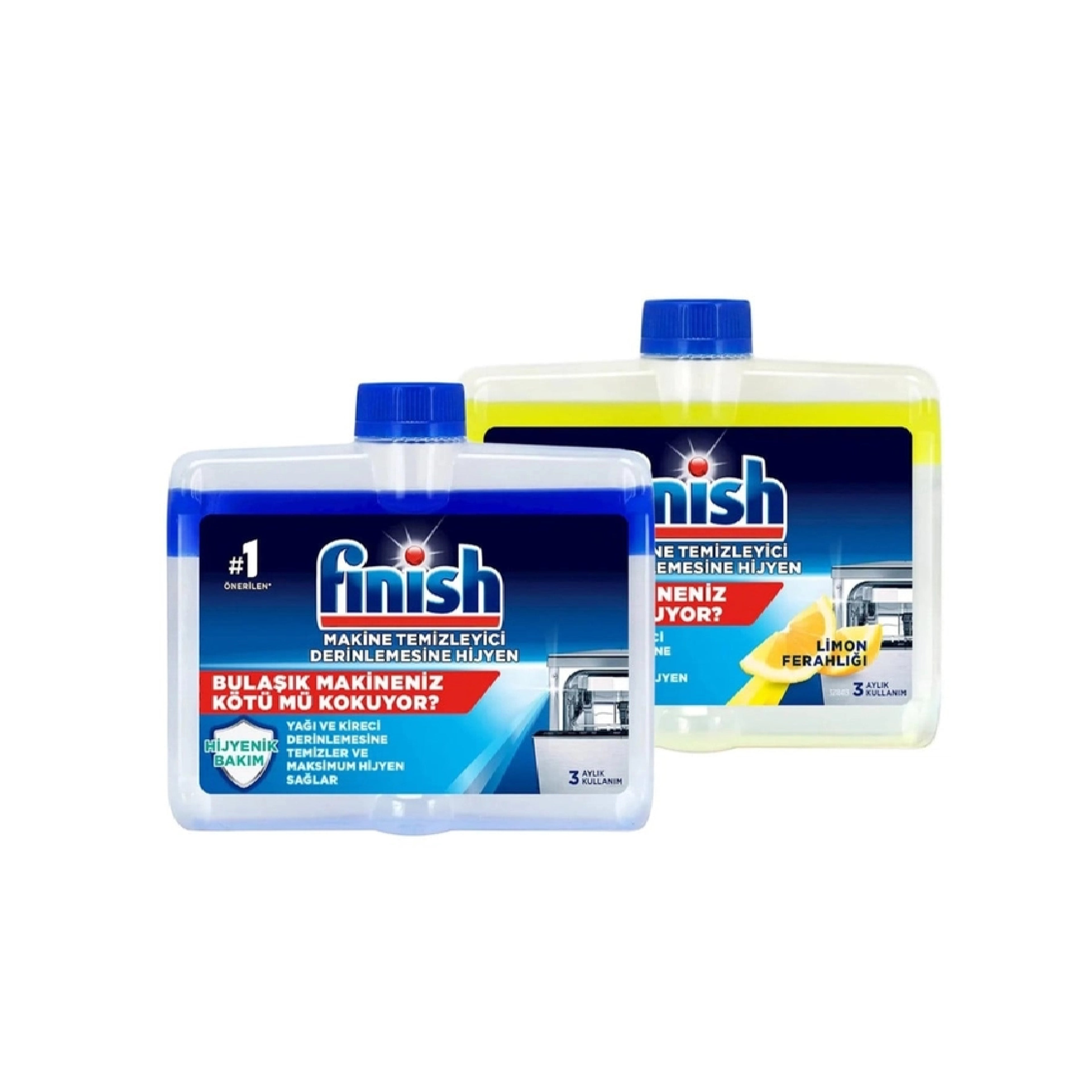 Qabyuyan maşın üçün təmizləyici maye Finish, 250 ml + 250 ml