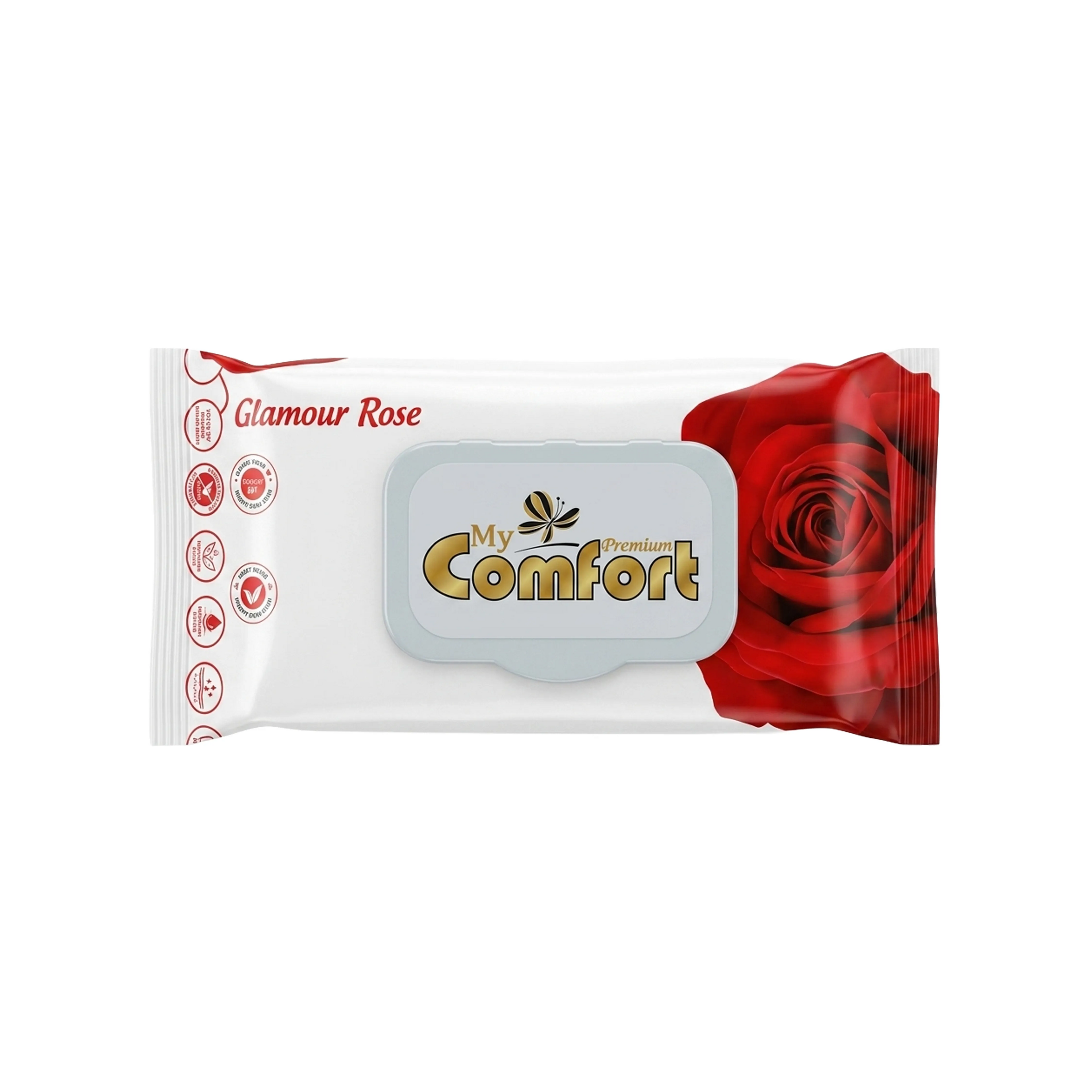 Nəm Salfet My Comfort Premium, Qızılgül, 120 ədəd