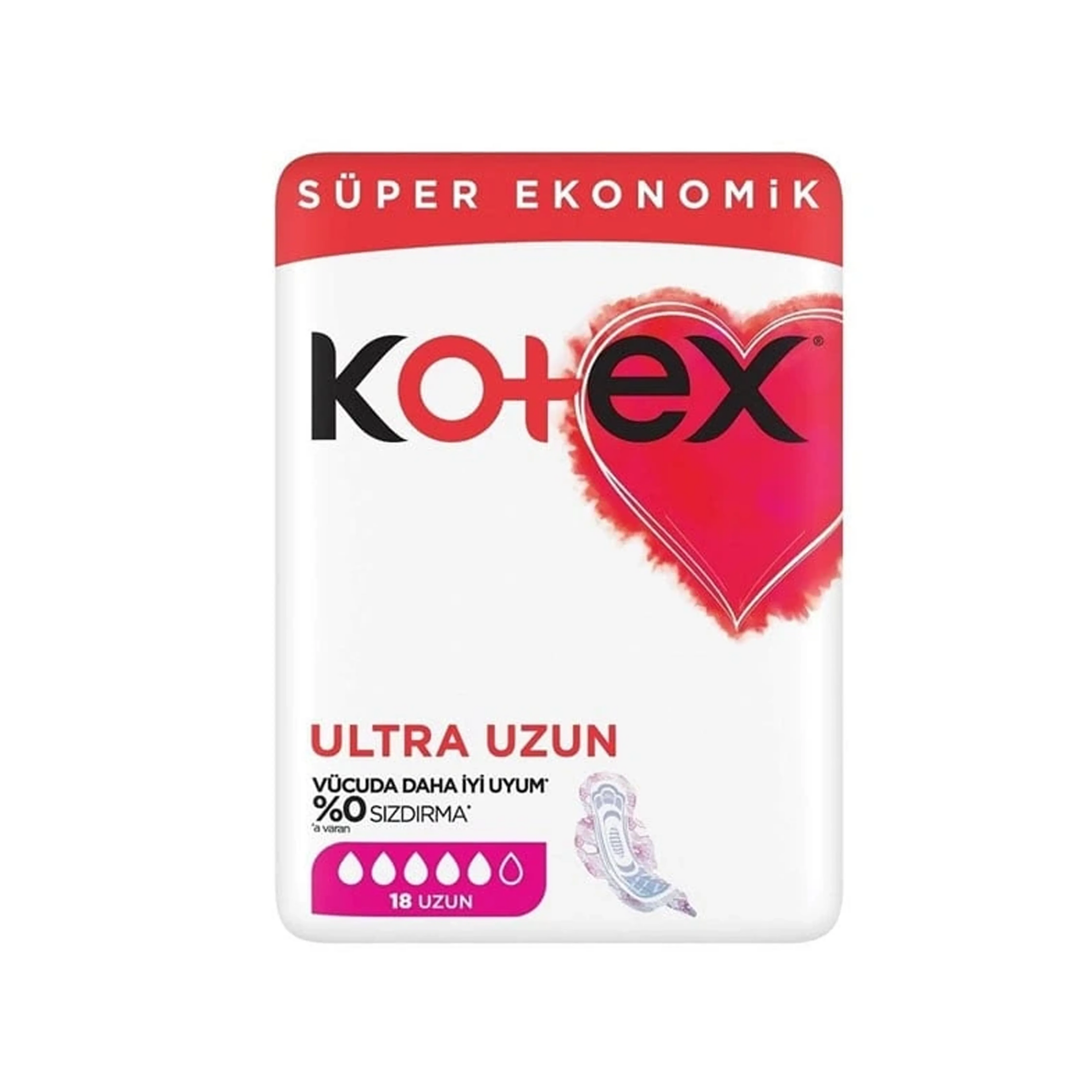 Gigiyenik bezlər Kotex Ultra Super Eko Uzun, 18 ədəd