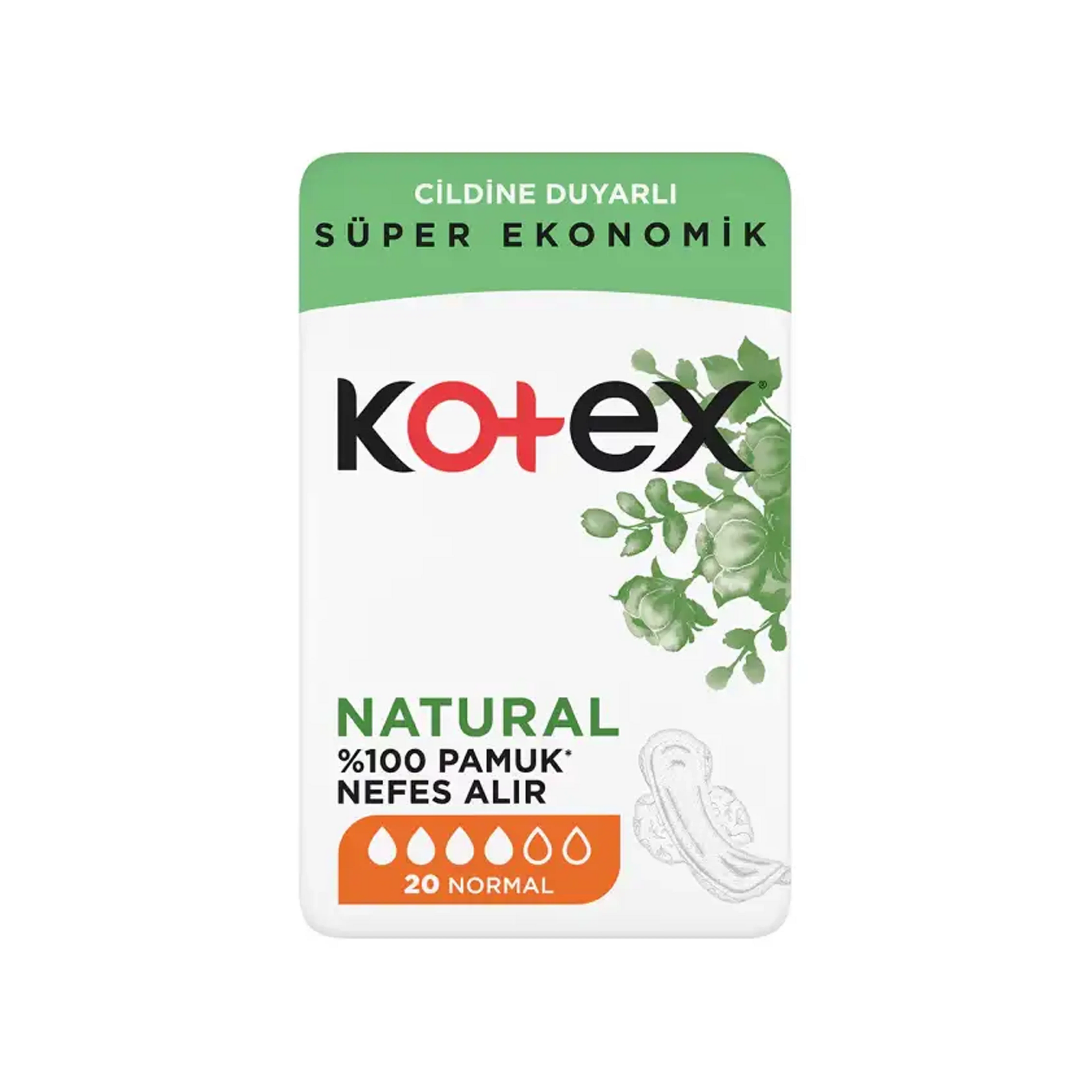 Gigiyenik bezlər Kotex Natural, 20 ədəd