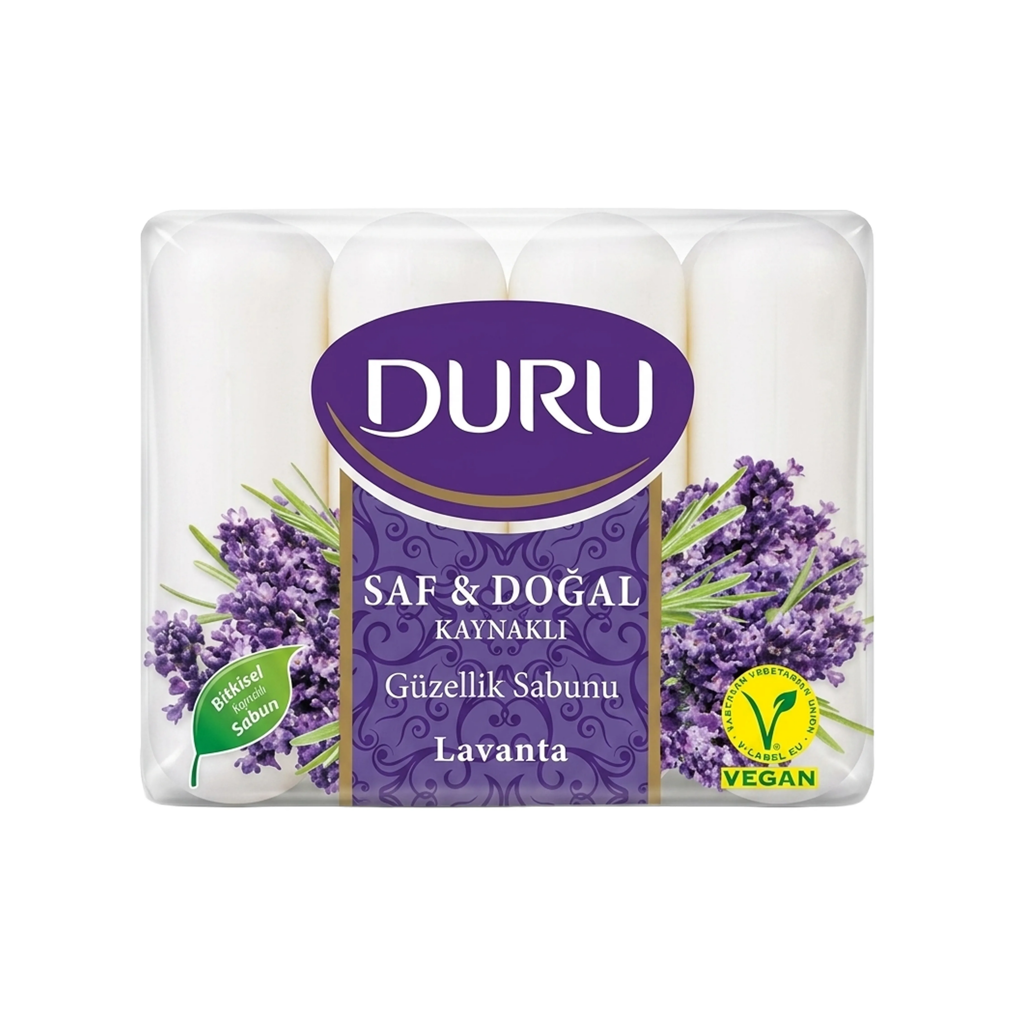Sabun DURU Pure & Natural Lavanda, 4x70 q