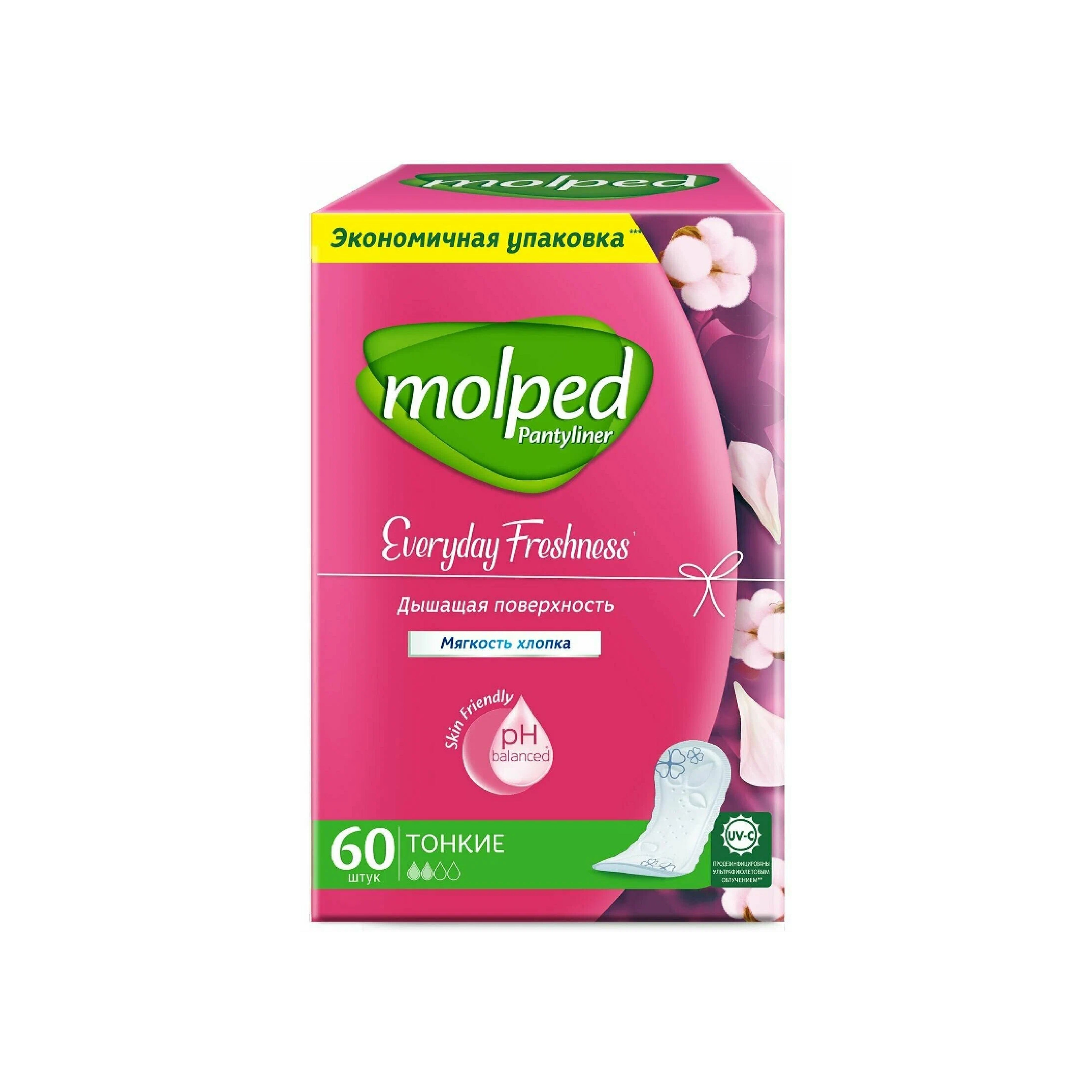 Gündəlik gigiyenik bezlər Molped Everyday Freshness, İncə, 60 ədəd