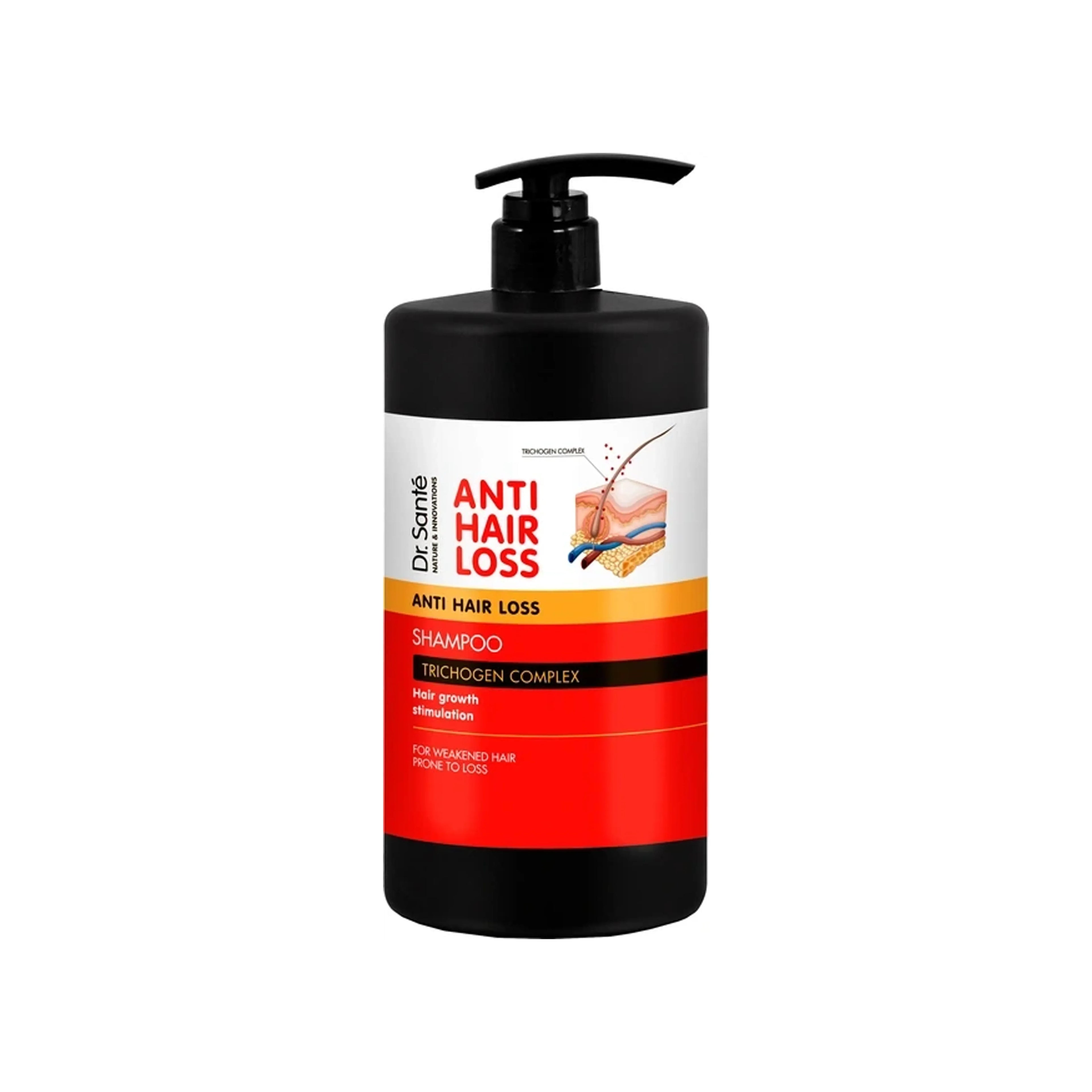 Şampun Dr.Sante Anti Hair Loss, Zəif və Tökülməyə Meylli Saçlar üçün, 1 L