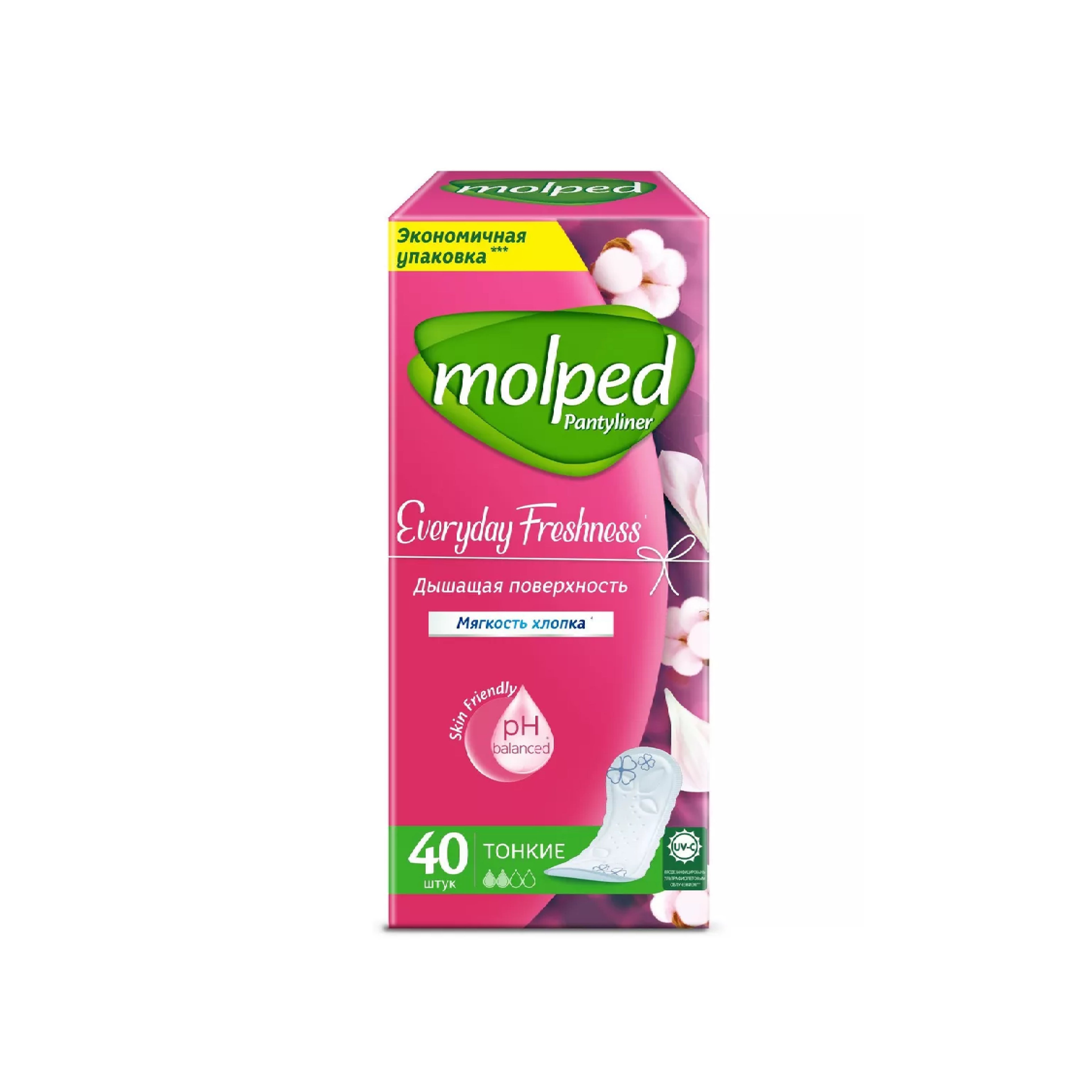 Gündəlik gigiyenik bezlər Molped Everyday Freshness, İncə, 40 ədəd