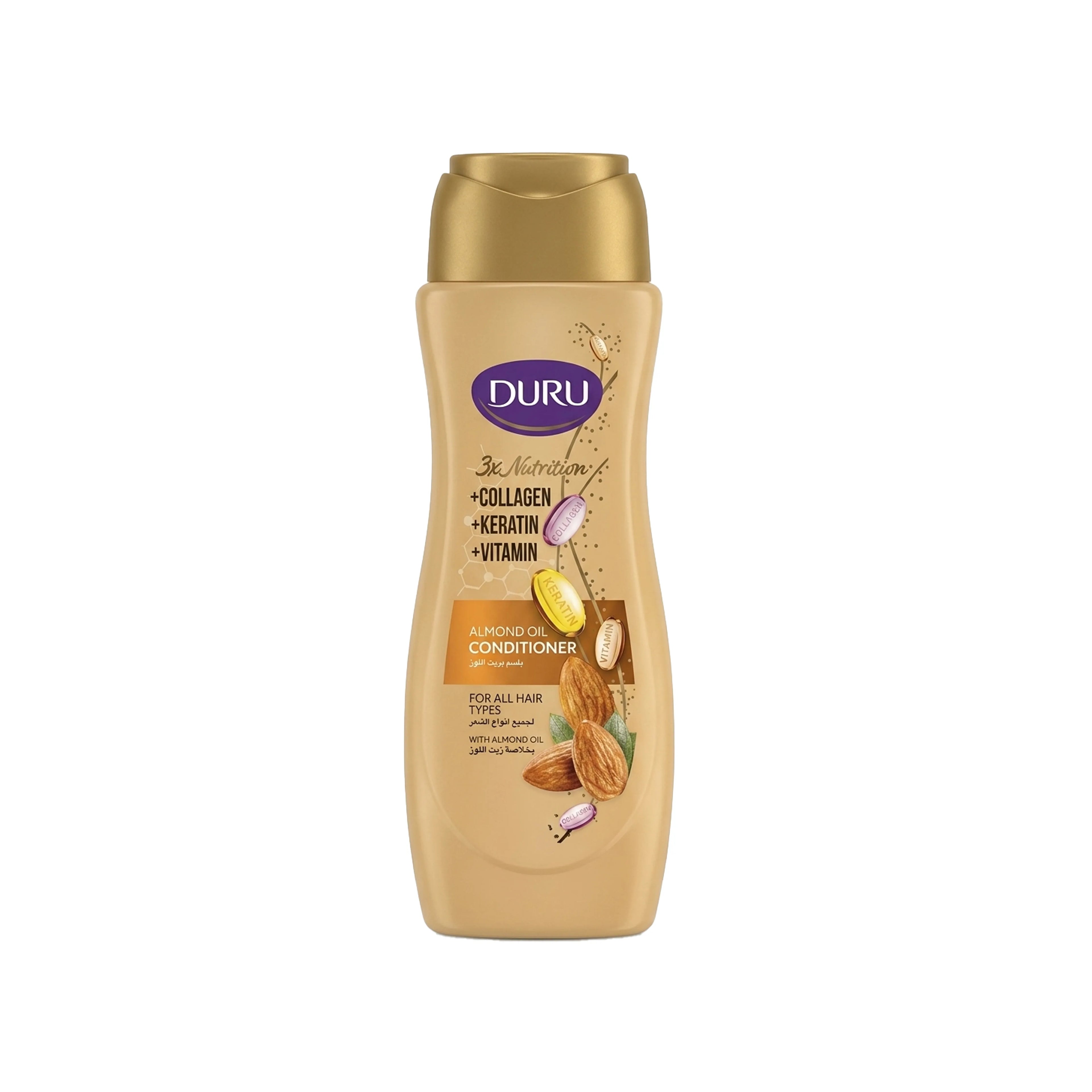 Saç kondisioneri Duru 3X Nutrition Badam, 600 ml