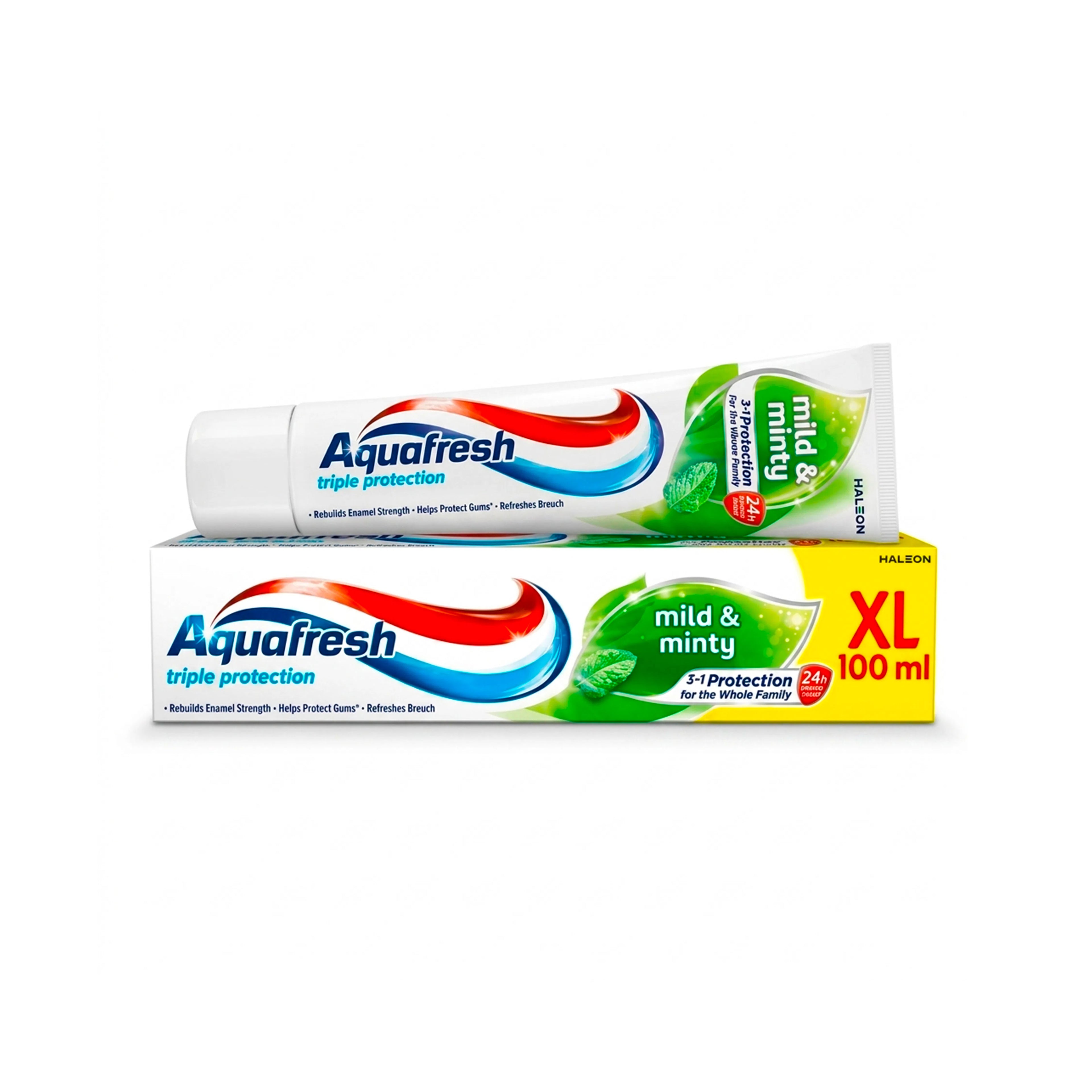 Diş pastası Aquafresh Triple Protection Mild & Minty, 100 ml, ailə üçün