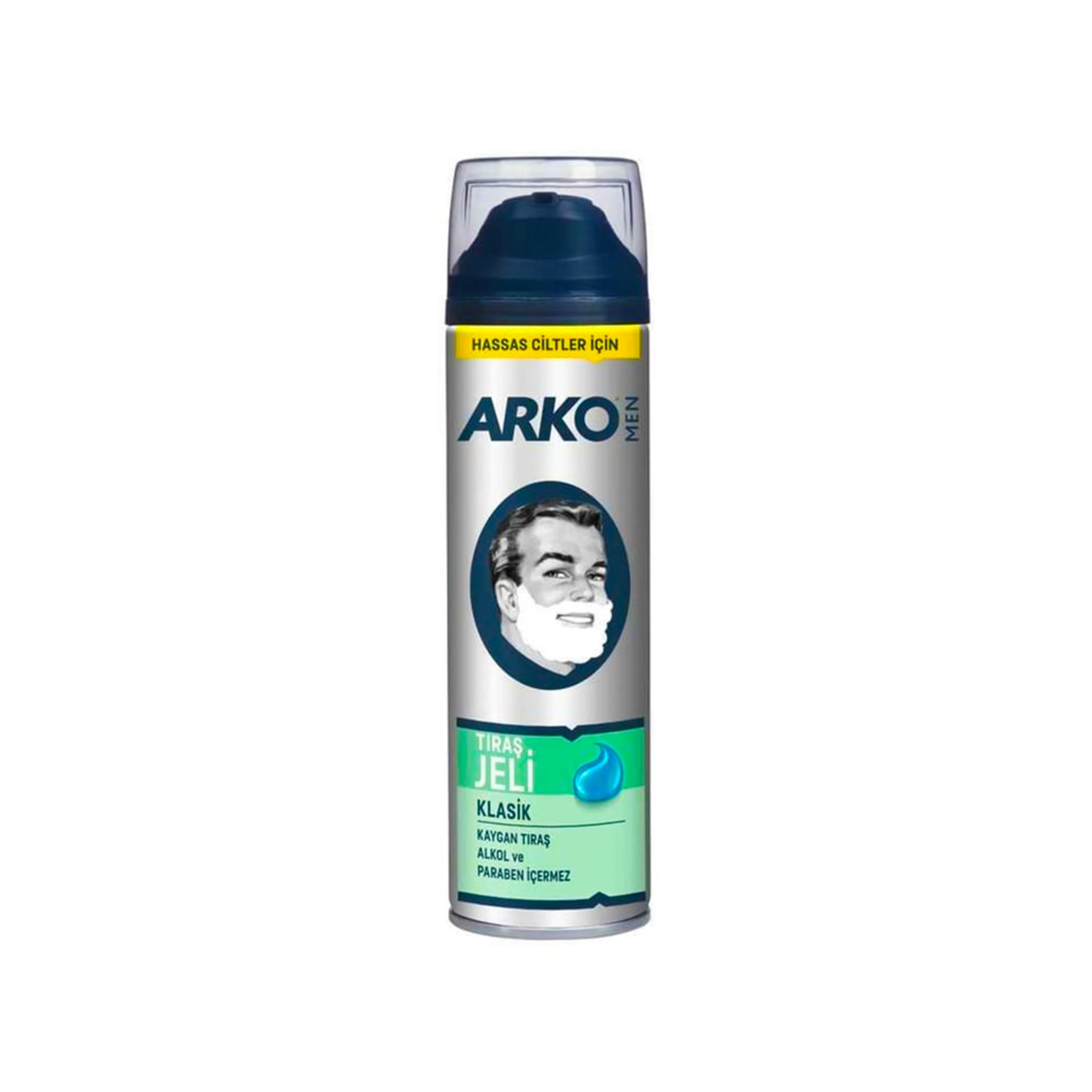 Təraş geli Arko Men Black Kömürlü, 200 ml, kişilər üçün