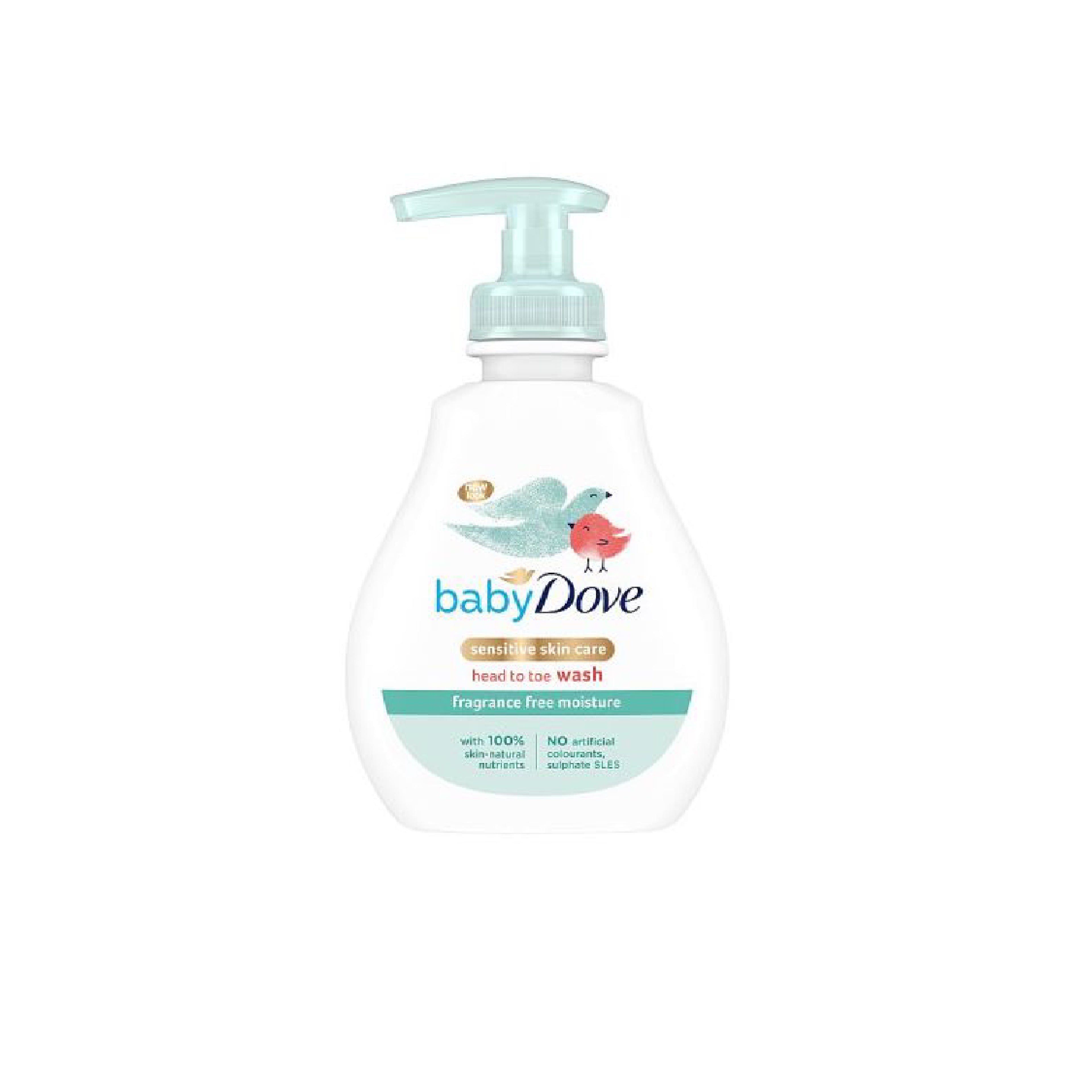 Детский гель для умывания Baby Dove Sensitive Moisture для волос и тела, 200 мл