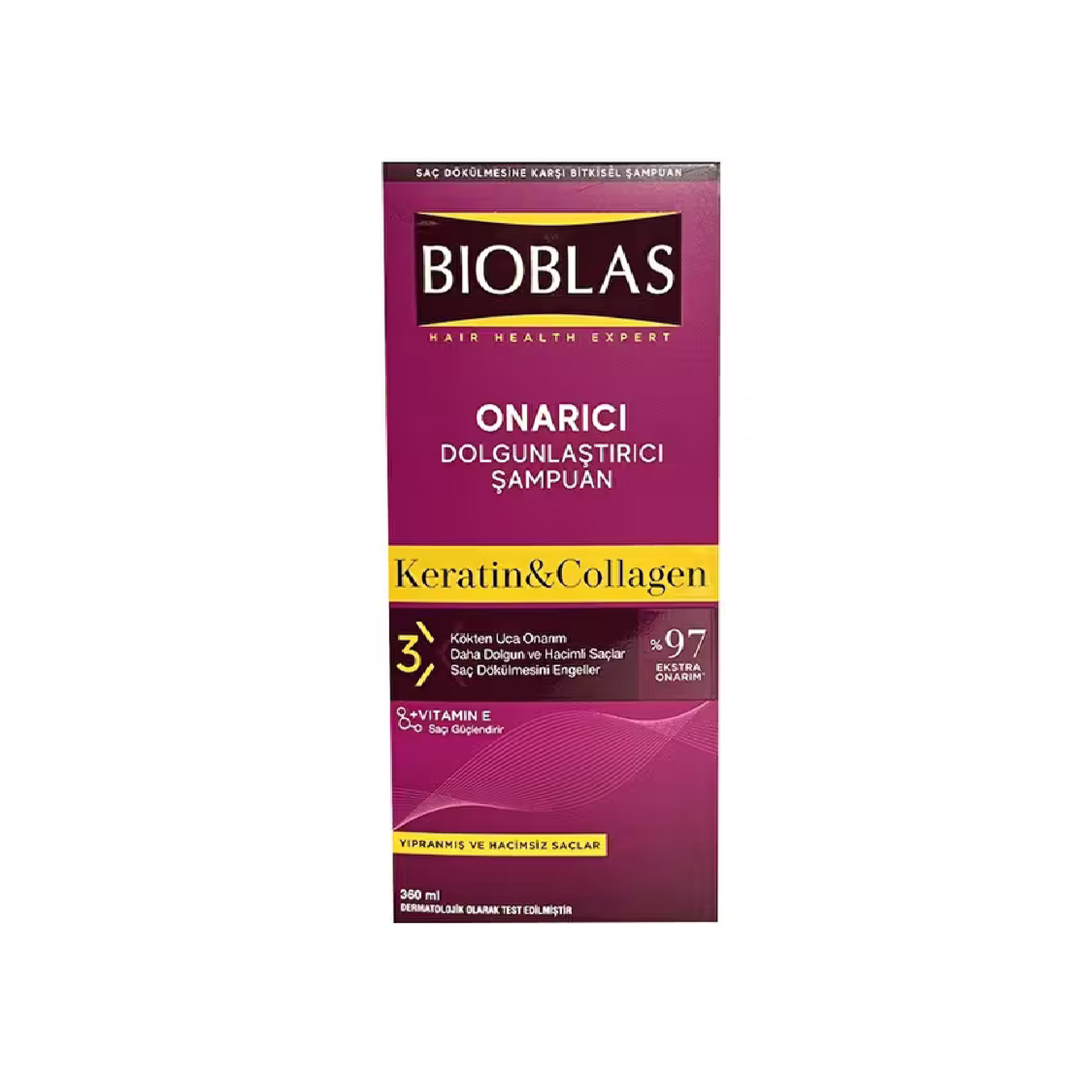 Шампунь против выпадения волос Bioblas Keratin & Collagen, 360 мл