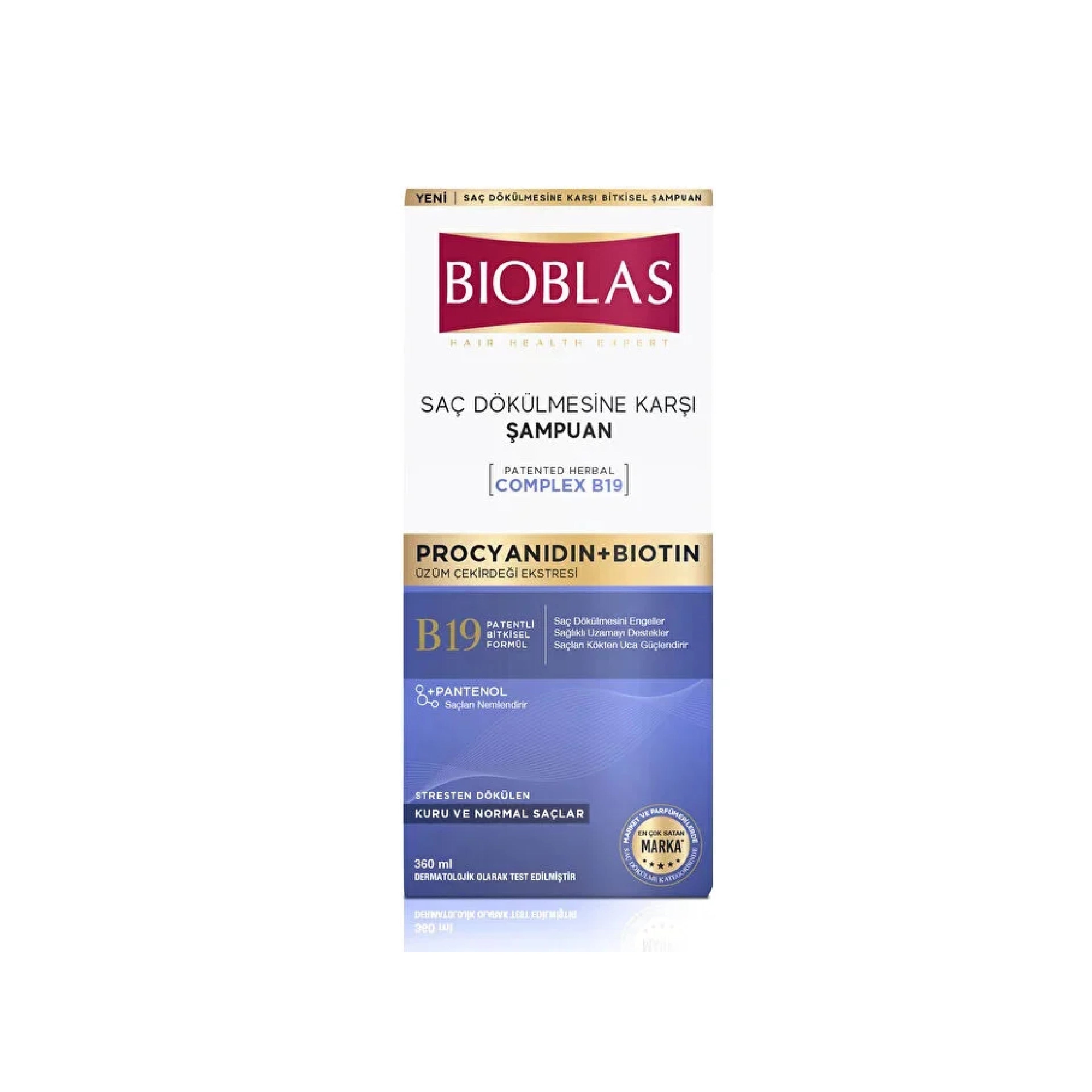 Шампунь против выпадения волос Bioblas Procyanidin + Biotin, 360 мл
