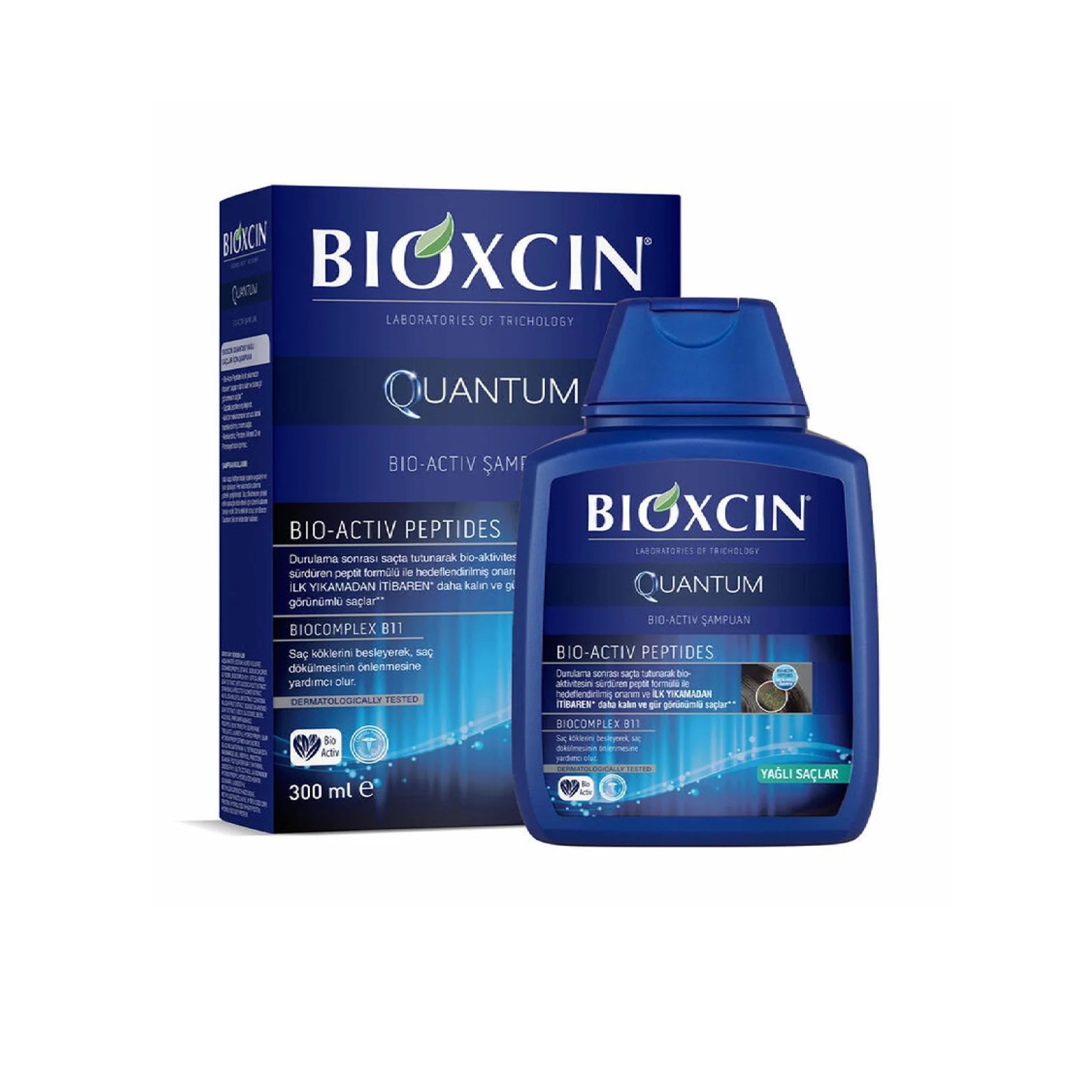 Шампунь против выпадения волос Bioxcin Quantum Bio-Activ для жирных волос, 300 мл