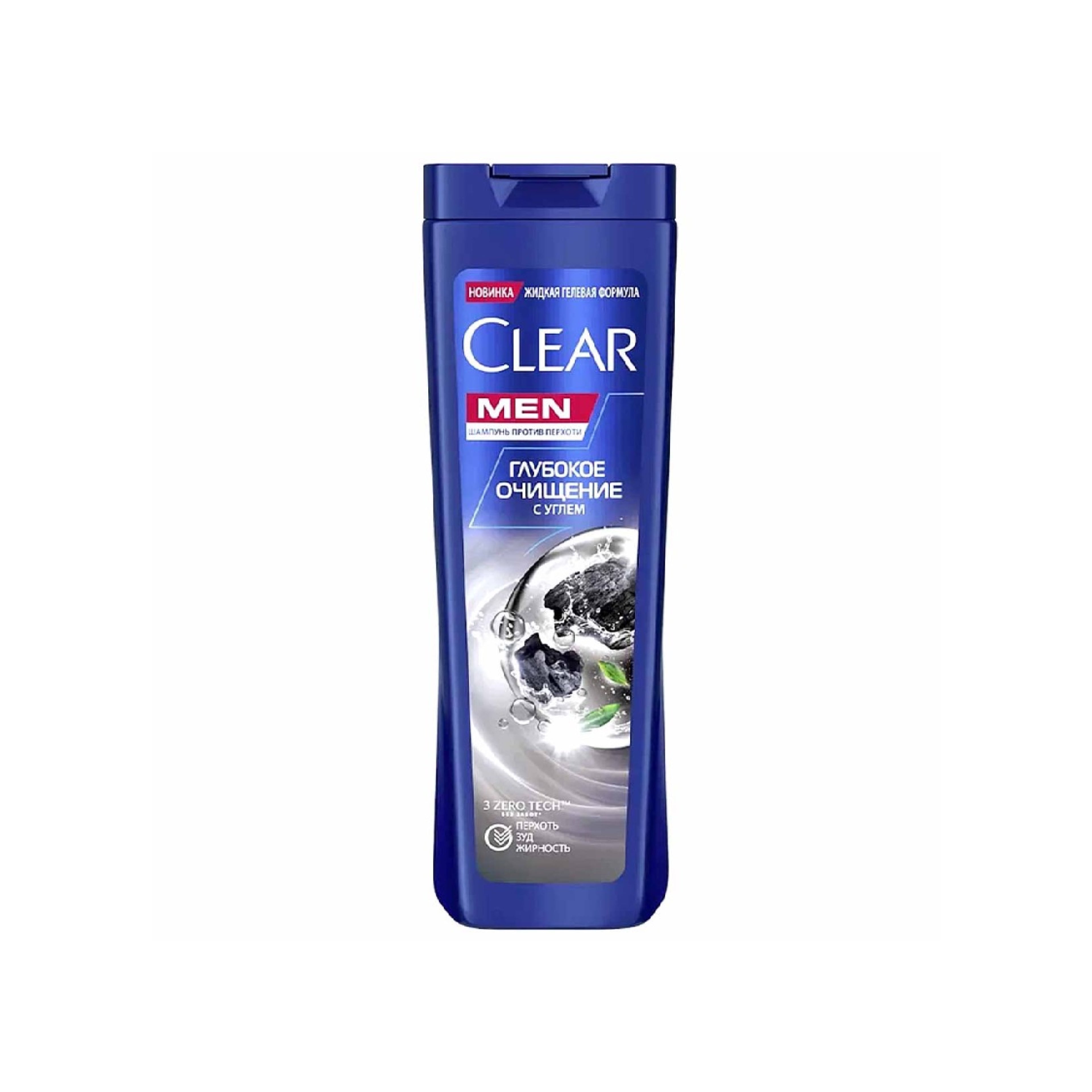 Kişilər üçün kəpəyə qarşı şampun Clear Men Dərindən təmizləyici kömür tərkibli, 180 ml
