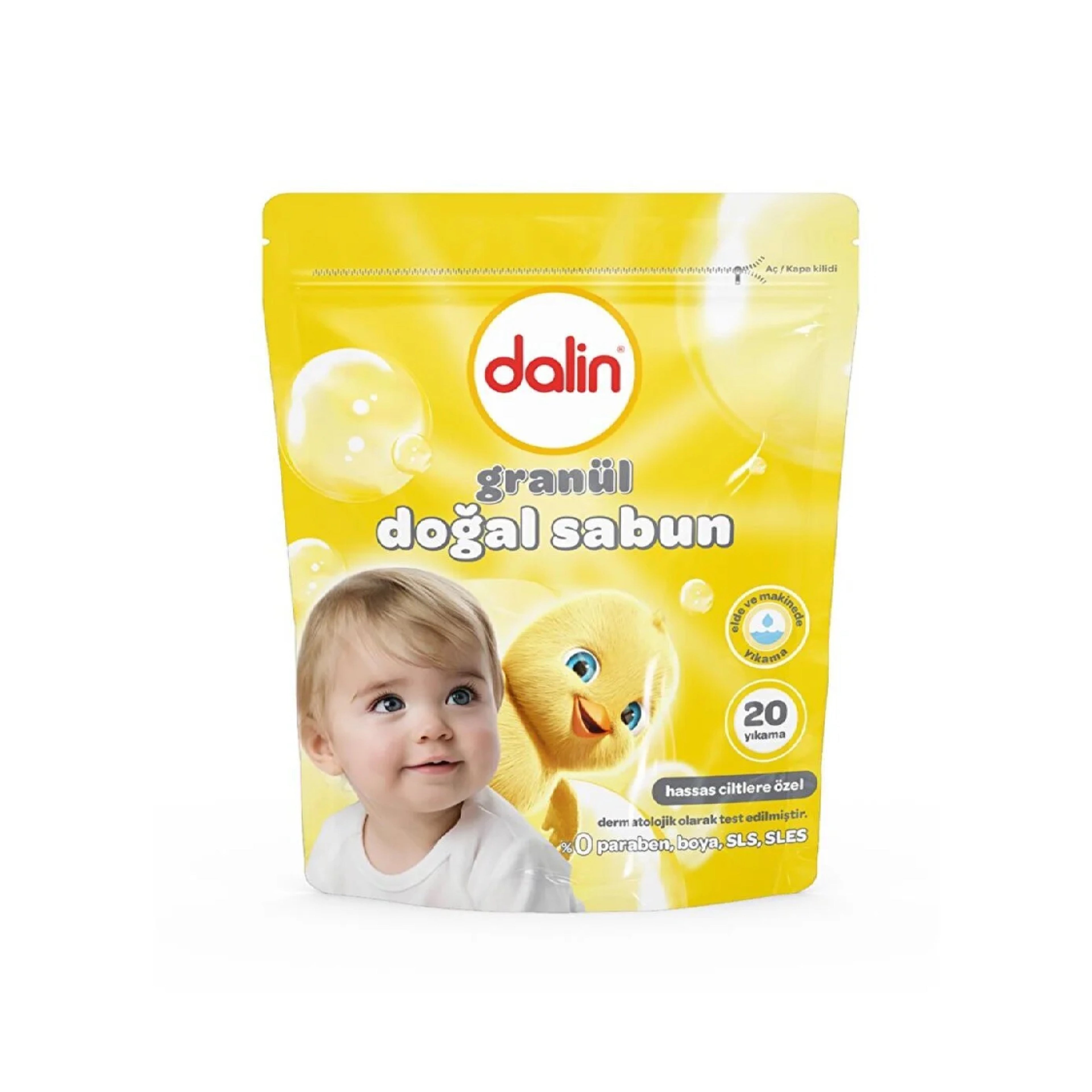 Dalin Təbii Sabun Qranulu Uşaq Paltaryuyan Tozu 1 kq