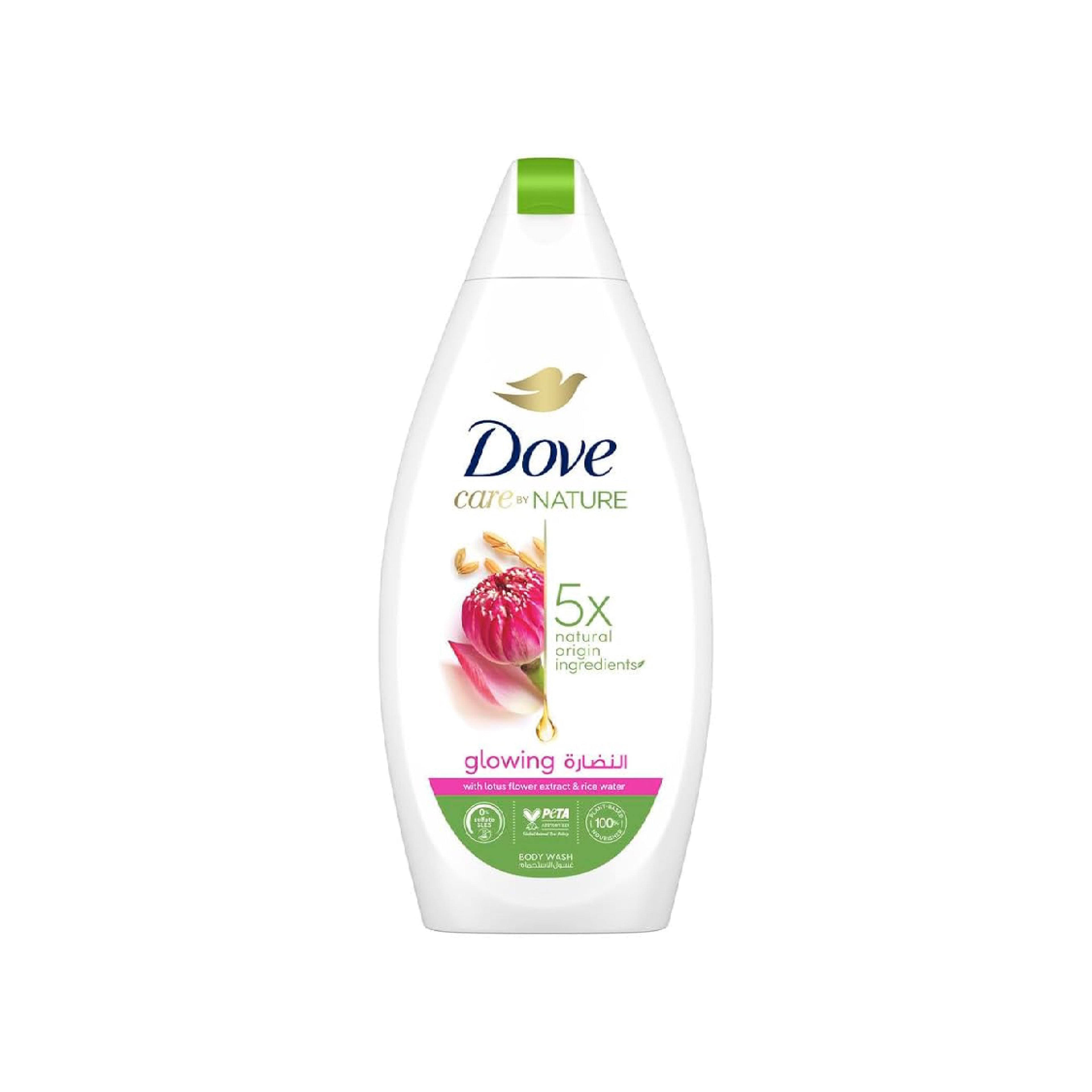 Bədən Yuma Geli Dove Care by Nature Glowing Lotus Çiçəyi və Düyü Suyu 250 ml