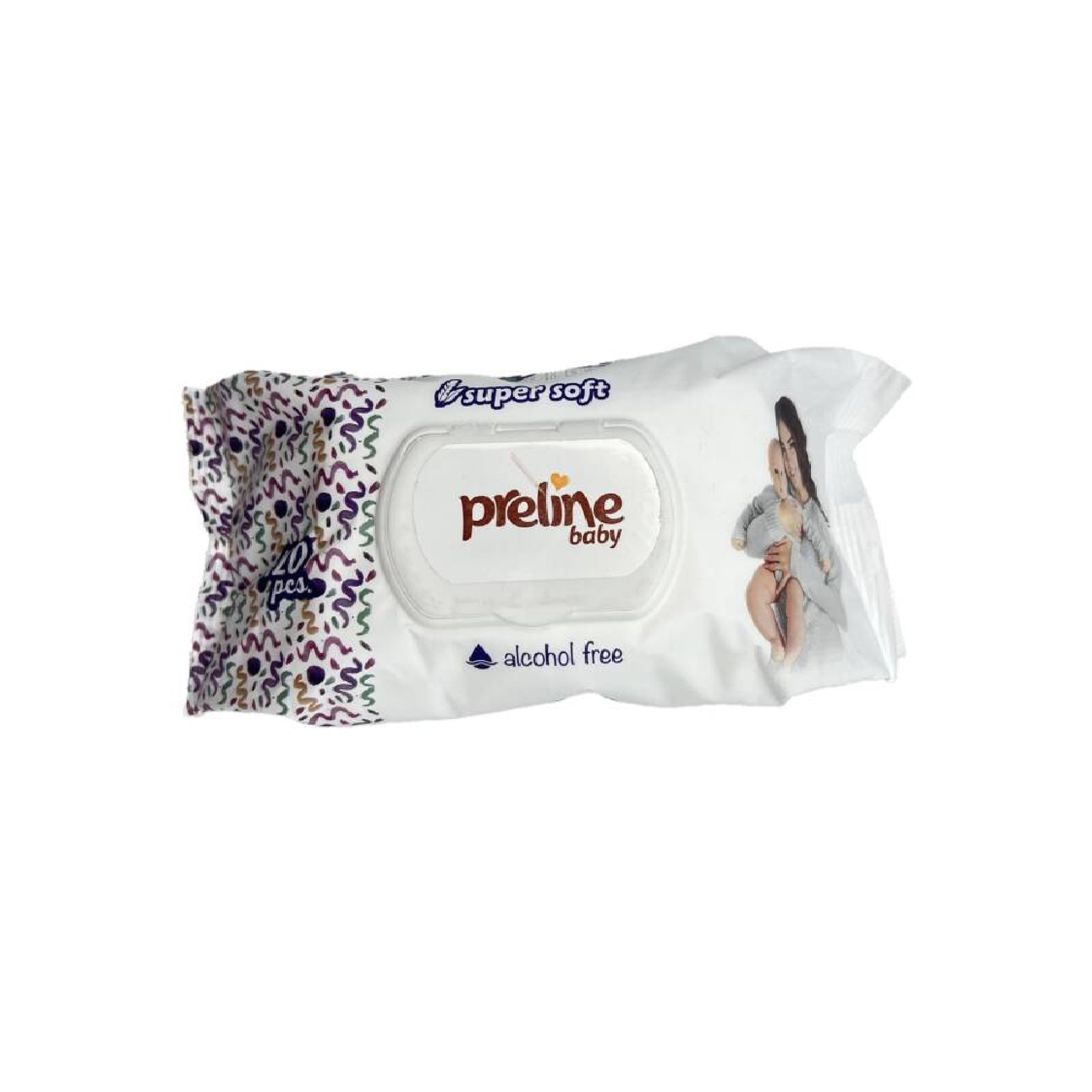 Uşaq üçün nəm salfetlər Preline baby super soft 120 ədəd