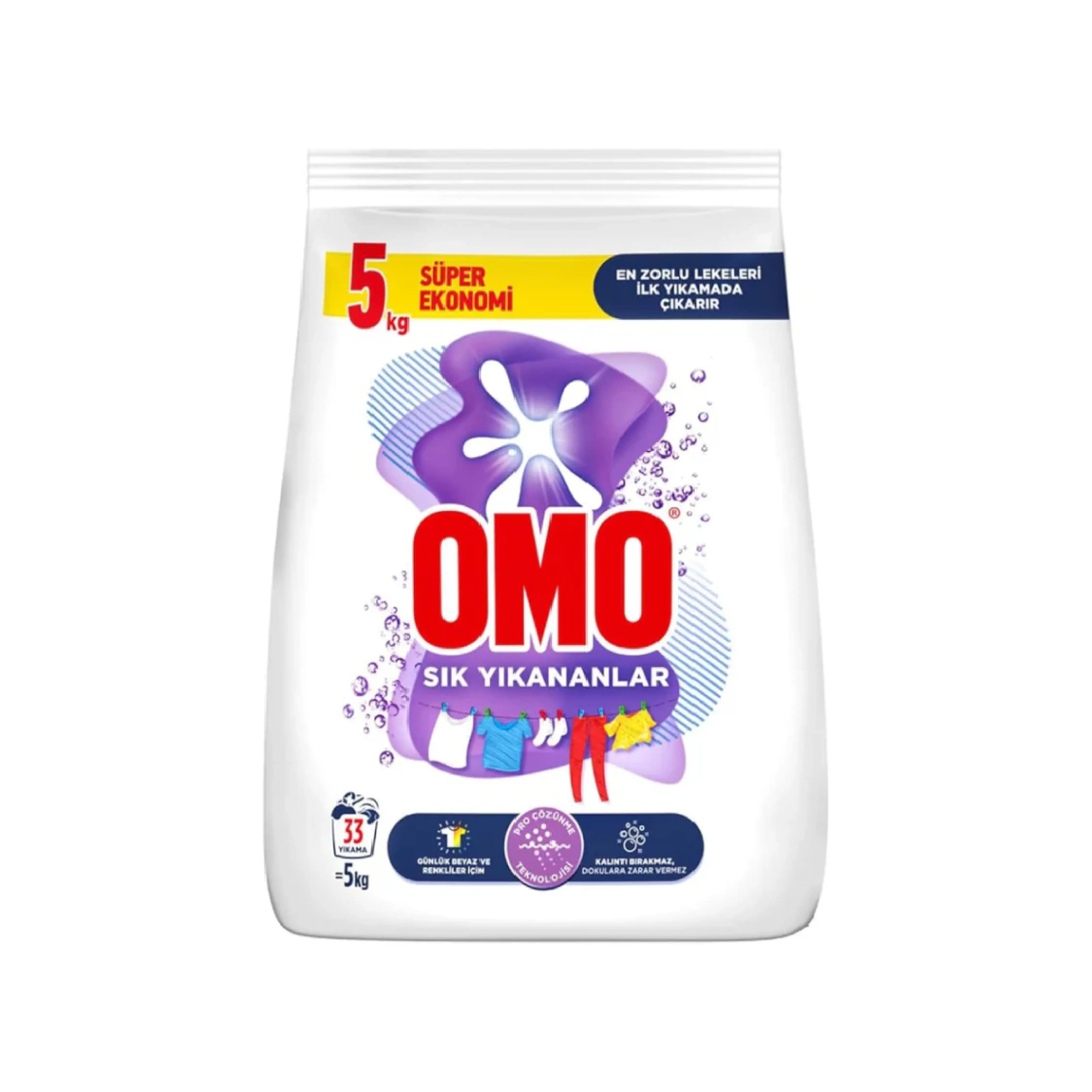 Yuyucu toz OMO Sık Yıkananlar Ağlar və Rənglilər 5 kq