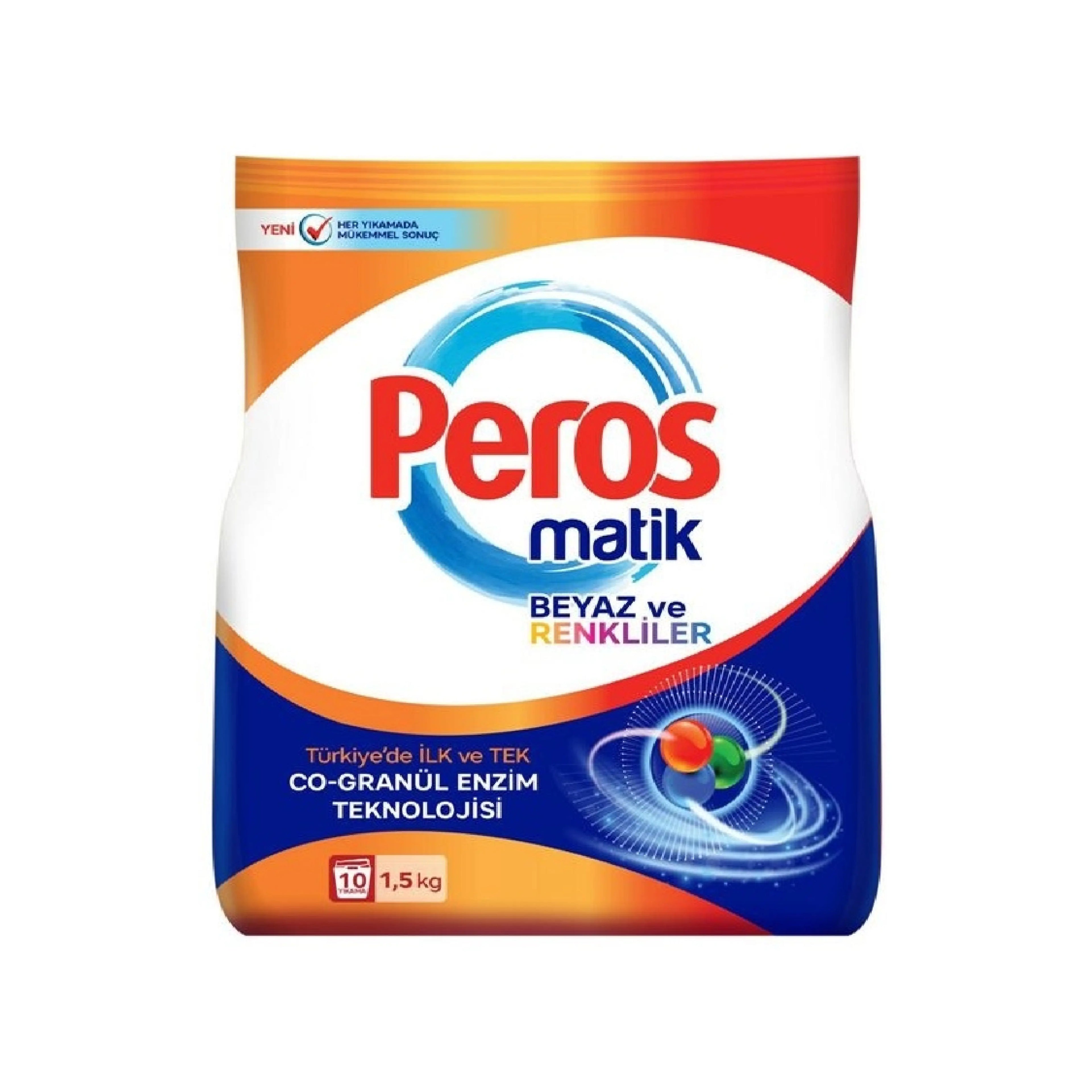 Yuyucu toz Peros Matik Ağlar və Rənglilər 1.5 kq