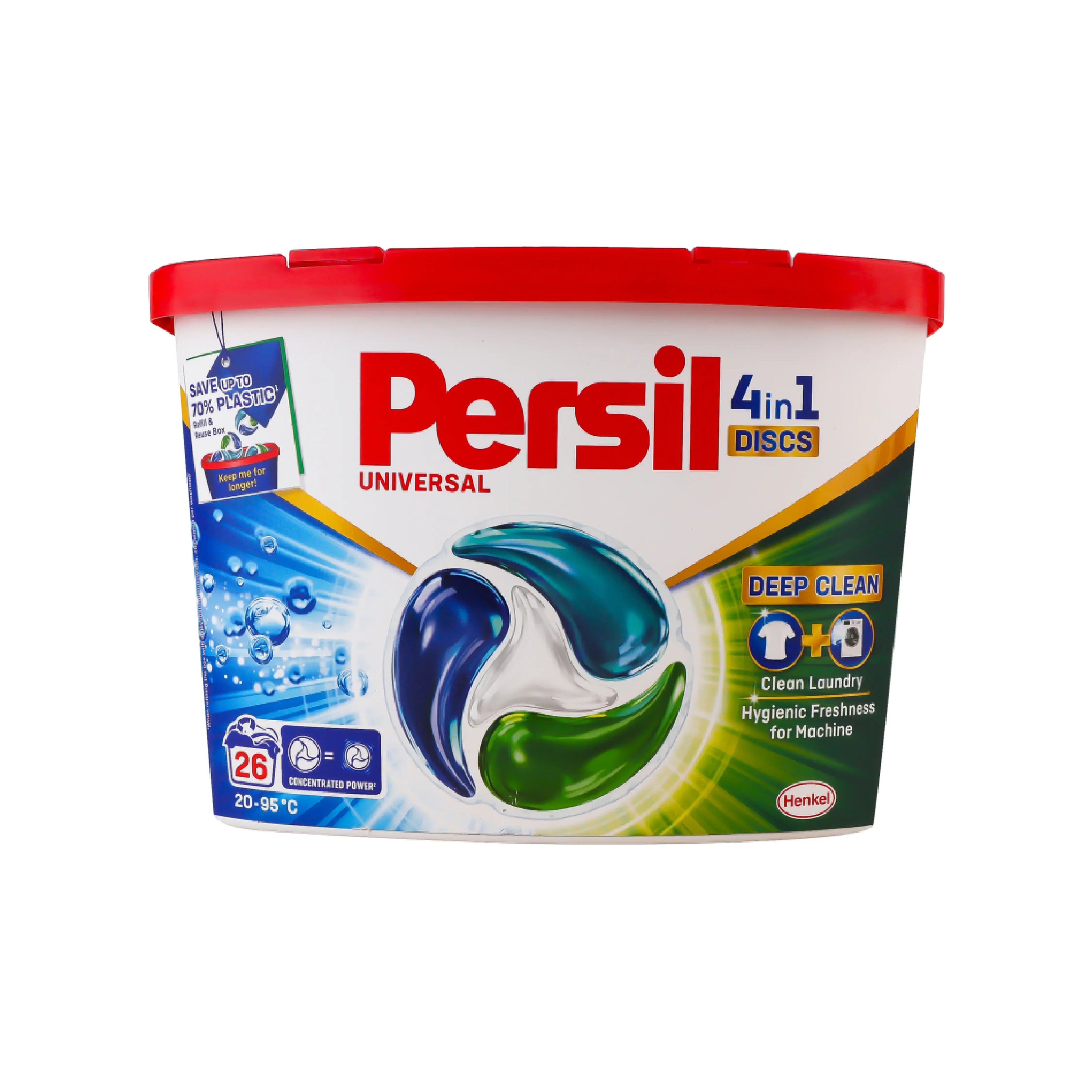 Yuyucu kapsul Persil 4in1 Discs Universal Deep Clean 26 ədəd