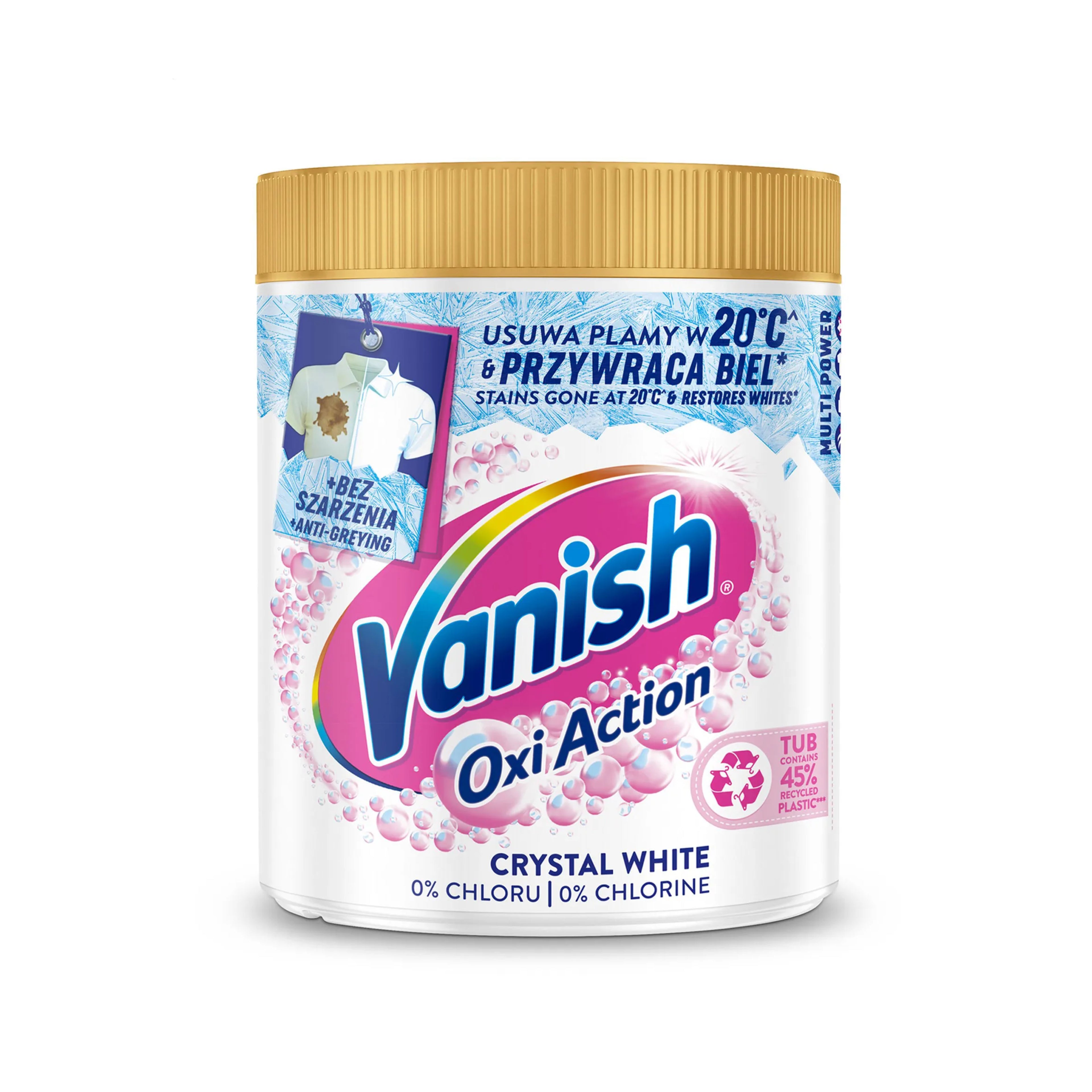 Пятновыводитель Vanish Oxi Action Crystal White, 480 г