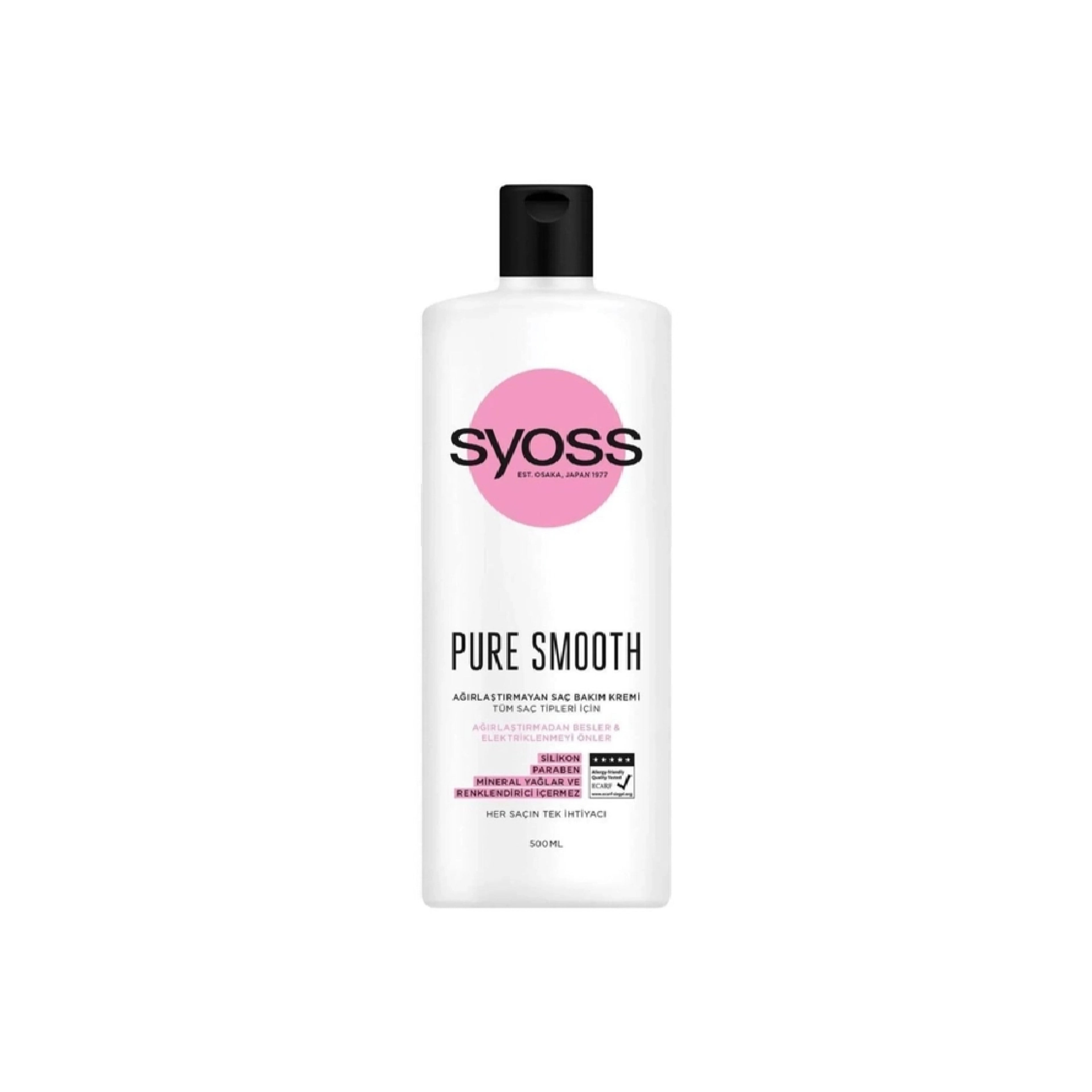 Saç balzamı Syoss Pure Smooth, 500 ml, Normal və nazik saçlar üçün
