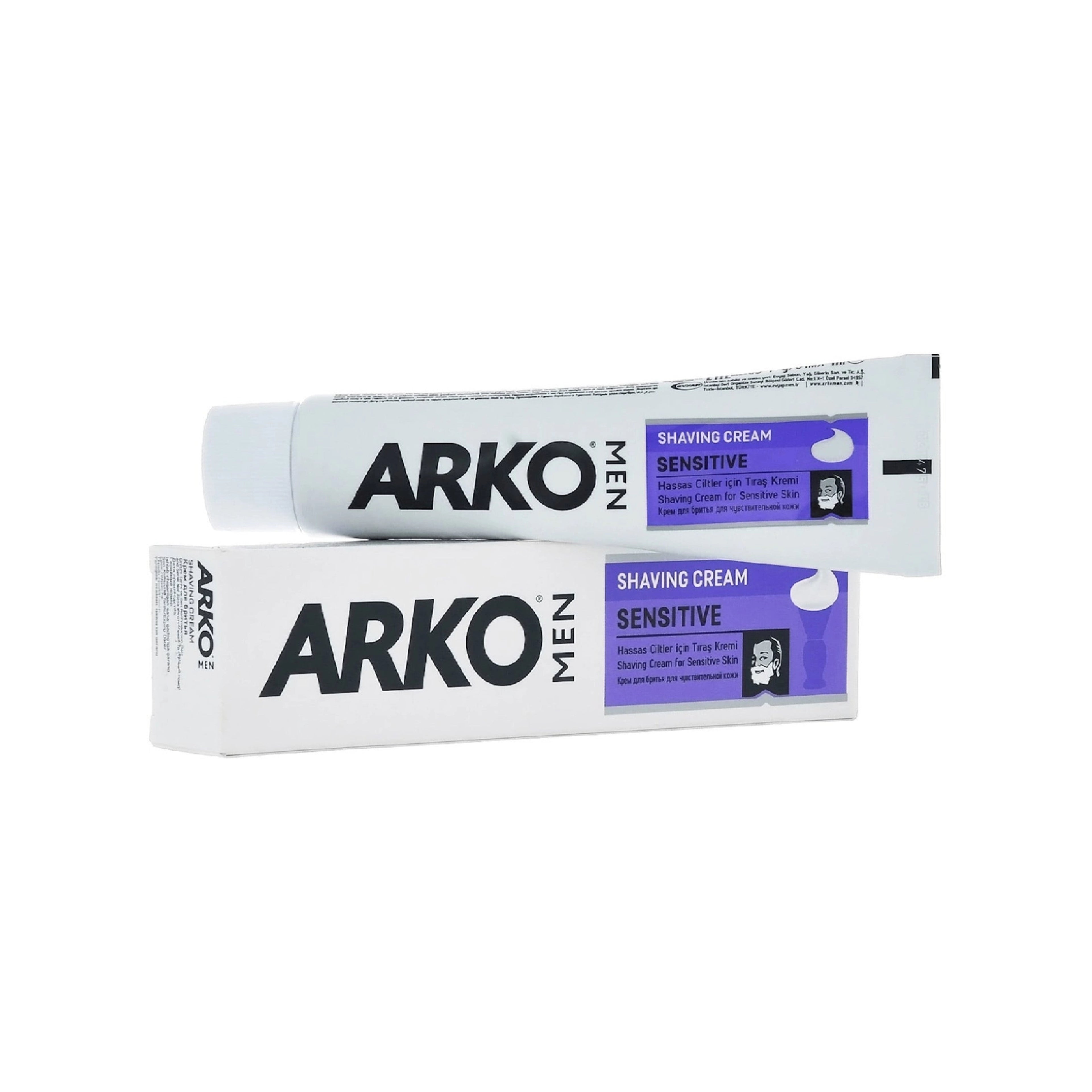 Təraş kremi Arko Men Sensitive, 65 q, Həssas dəri üçün
