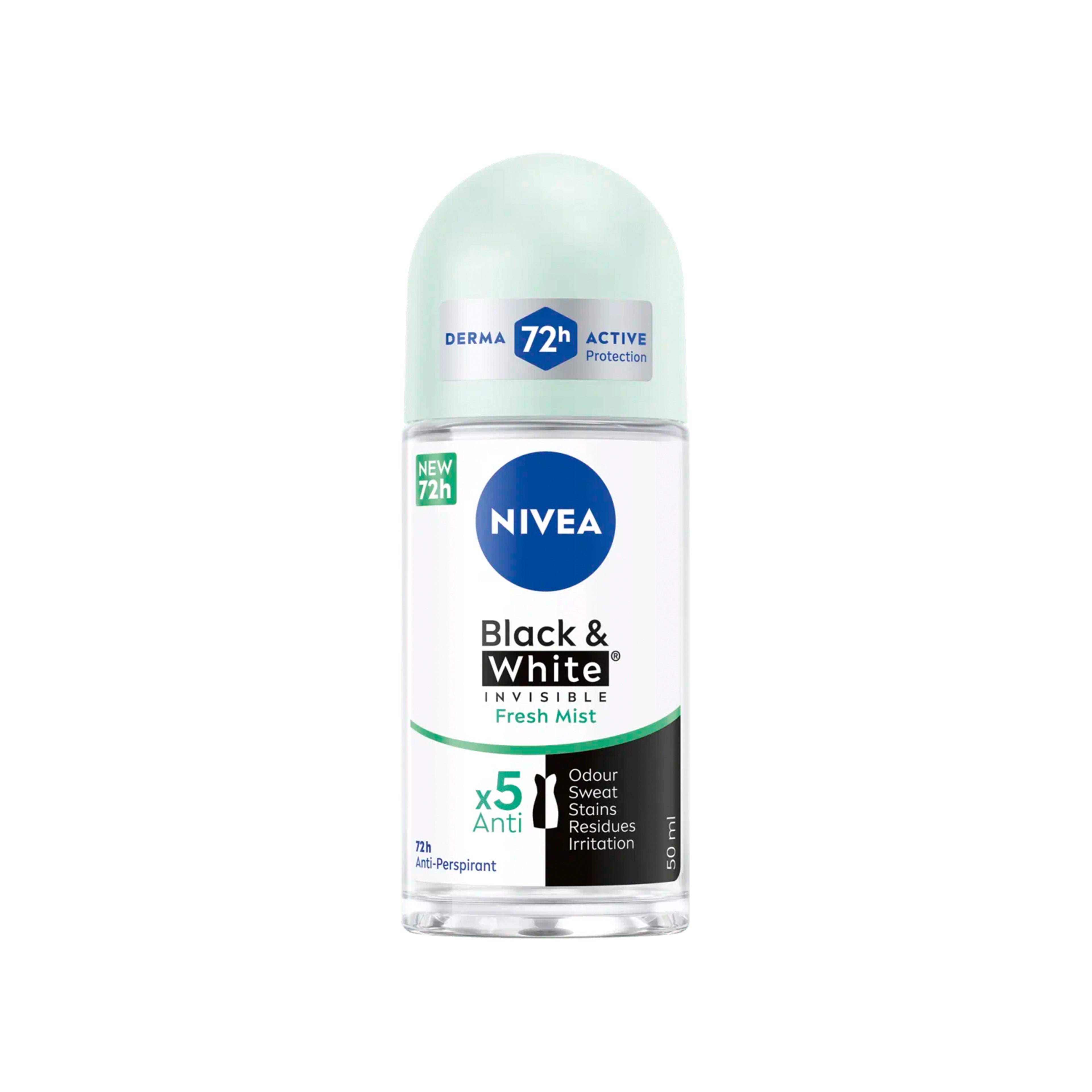 Diyircəkli antiperspirant Nivea Black & White Fresh Mist, Qadınlar üçün, 50ml