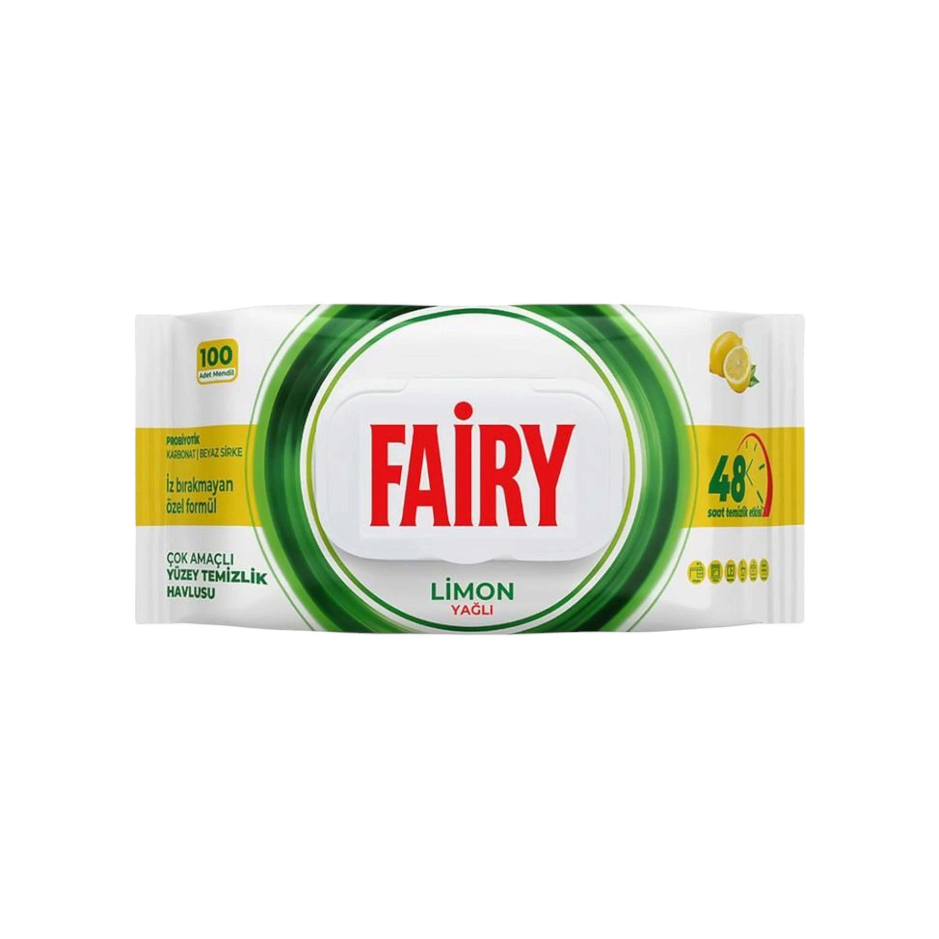 Təmizliyəci salfetlər Fairy limon ətirli, 100 ədəd
