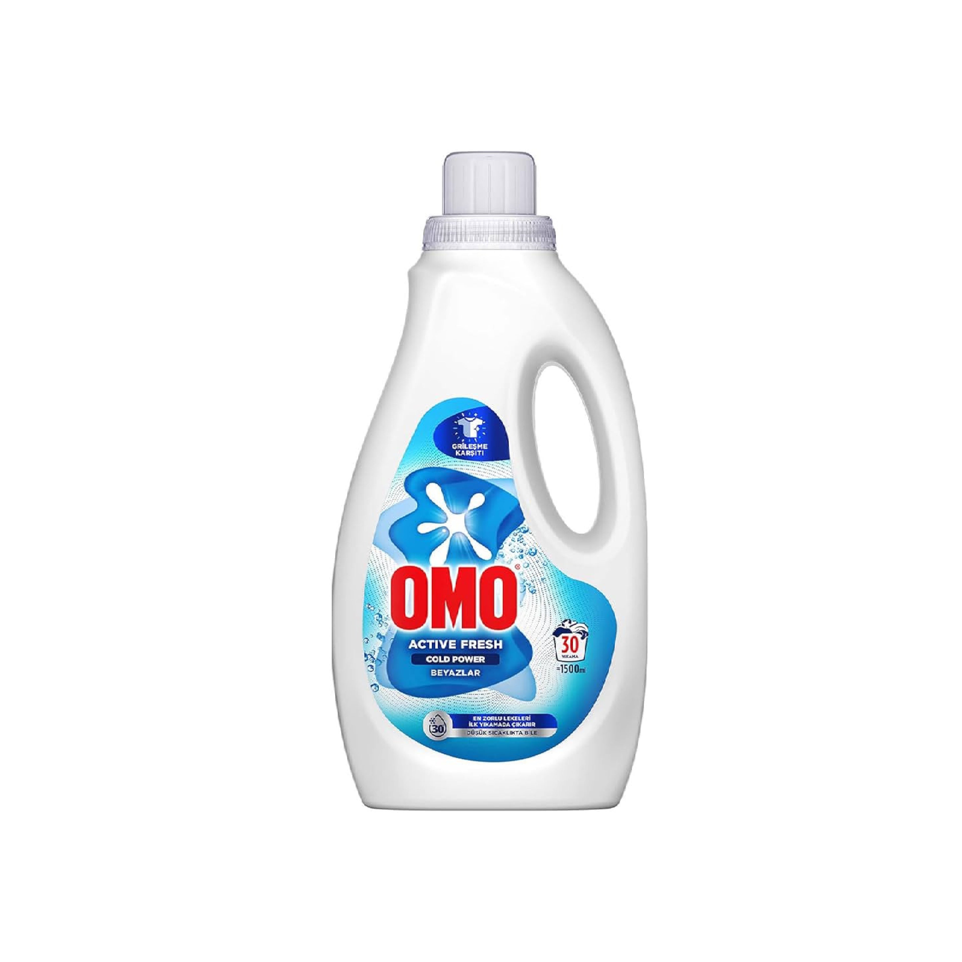 Paltar yuma geli Omo White, 1500 ml, Ağ paltarlar üçün
