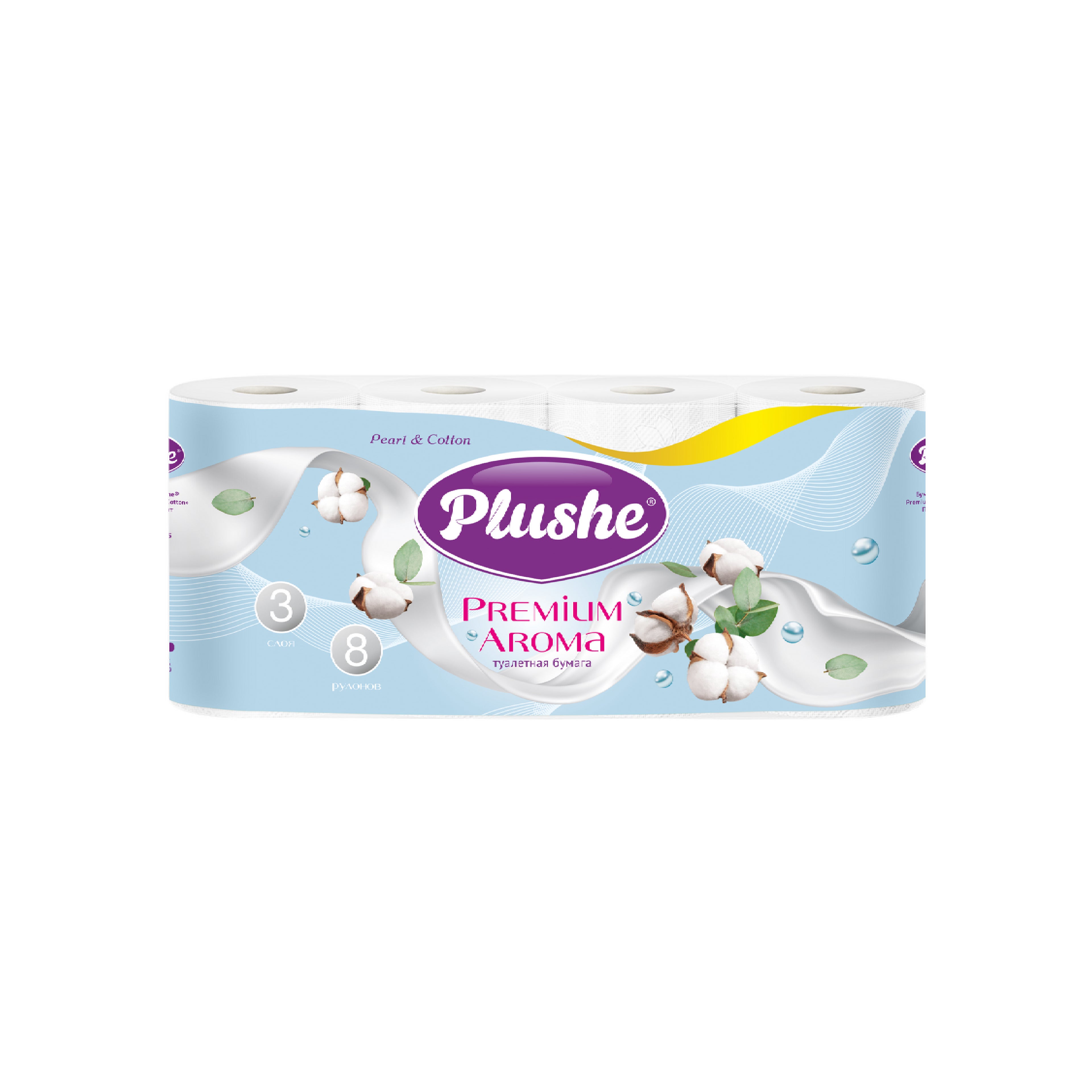 Tualet kağızı Plushe, 8 rulon, 3 qat