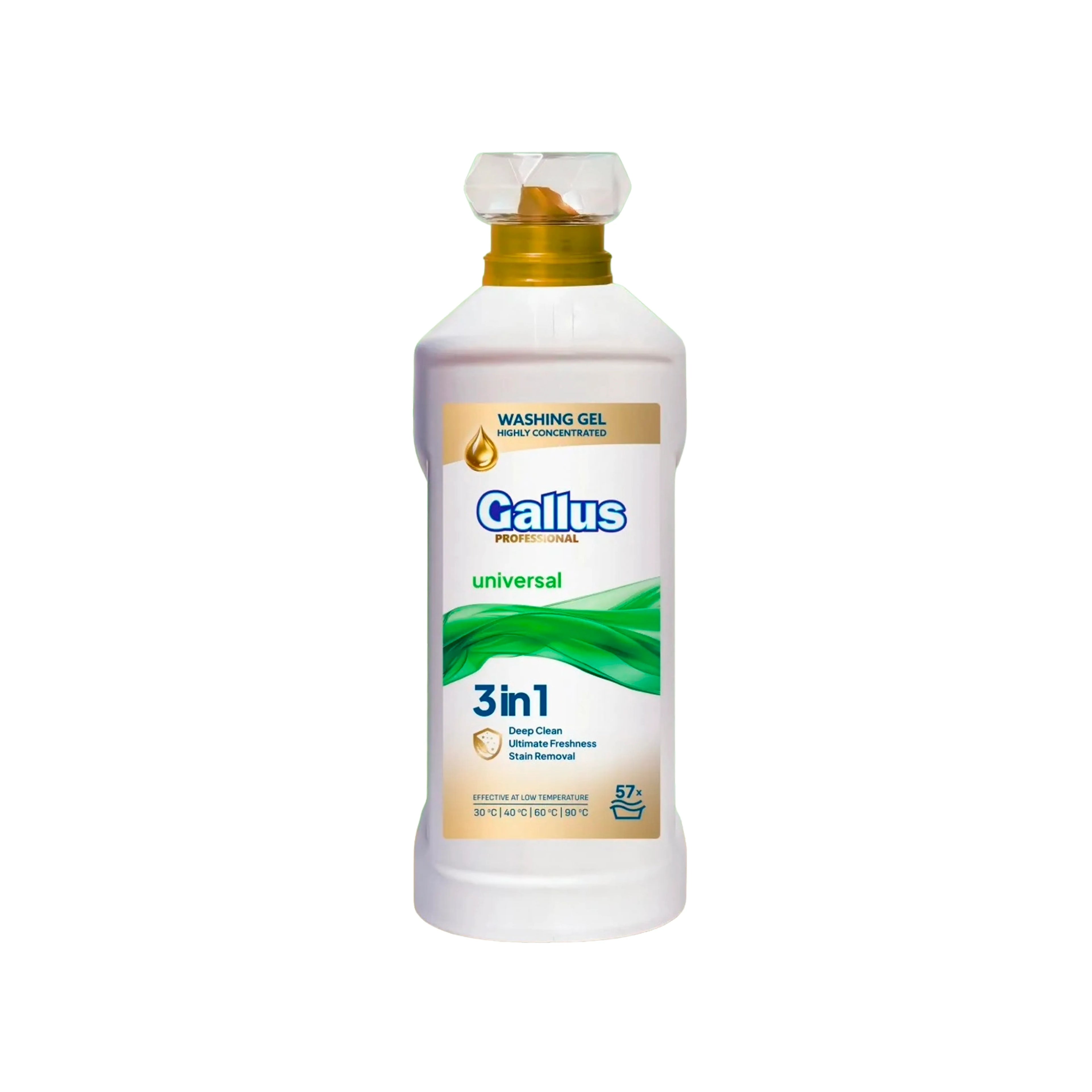 Гель-концентрат для стирки Gallus Professional 3 в 1 Universal, 2 л