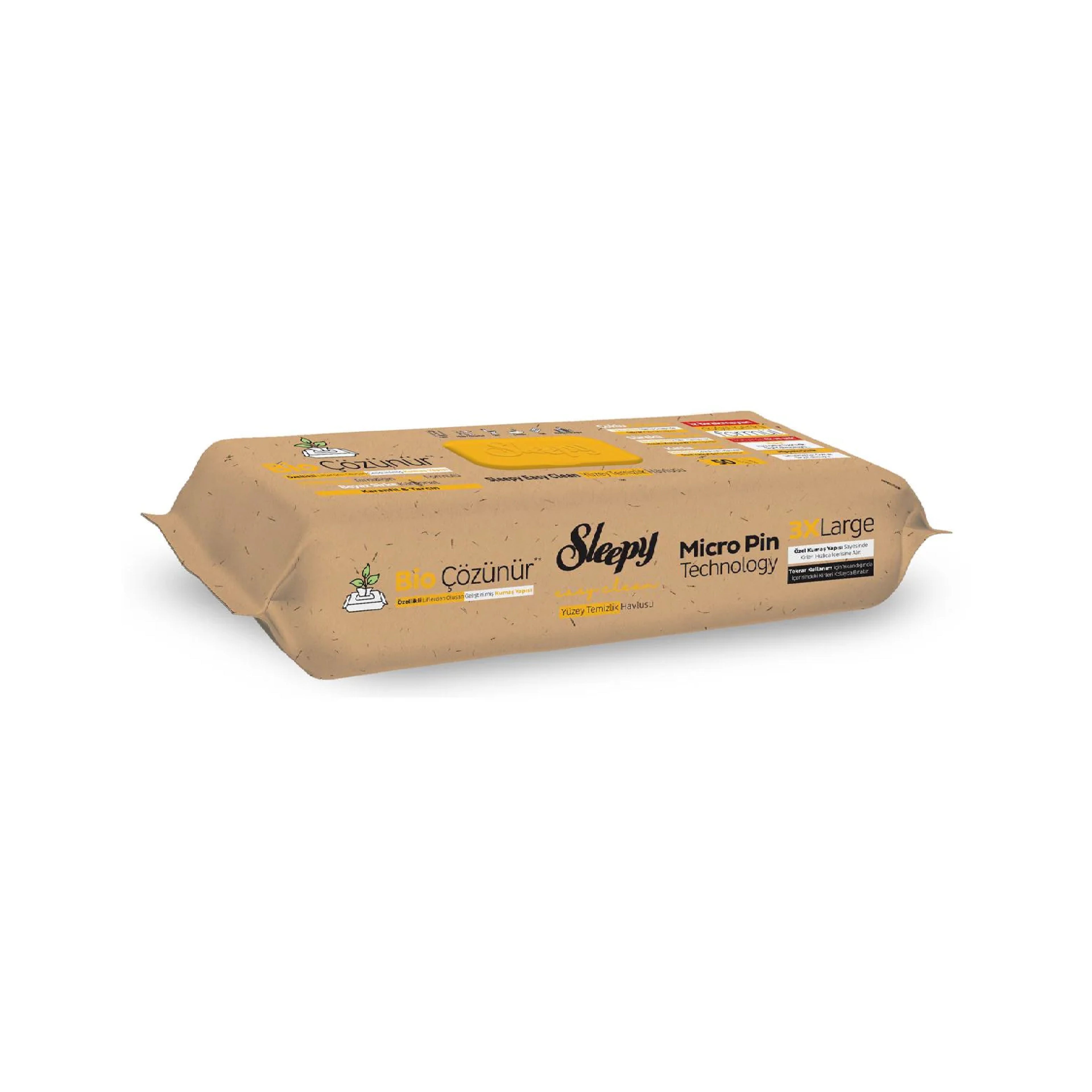 Universal salfet Sleepy Easy Clean Bio Çözünür Mixək və Darçın, 50 ədəd