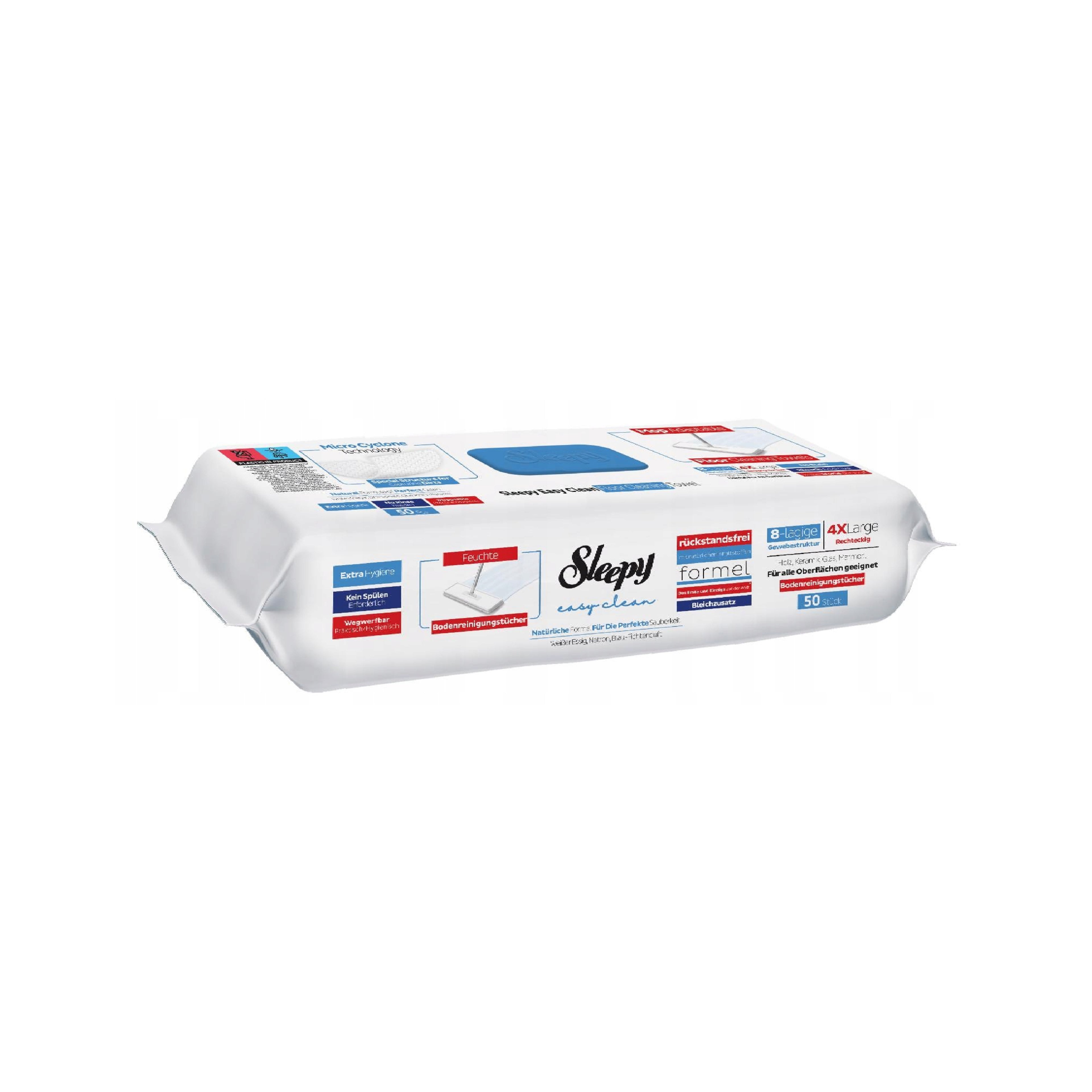Universal salfet Sleepy Easy Clean mavi, 50 ədəd