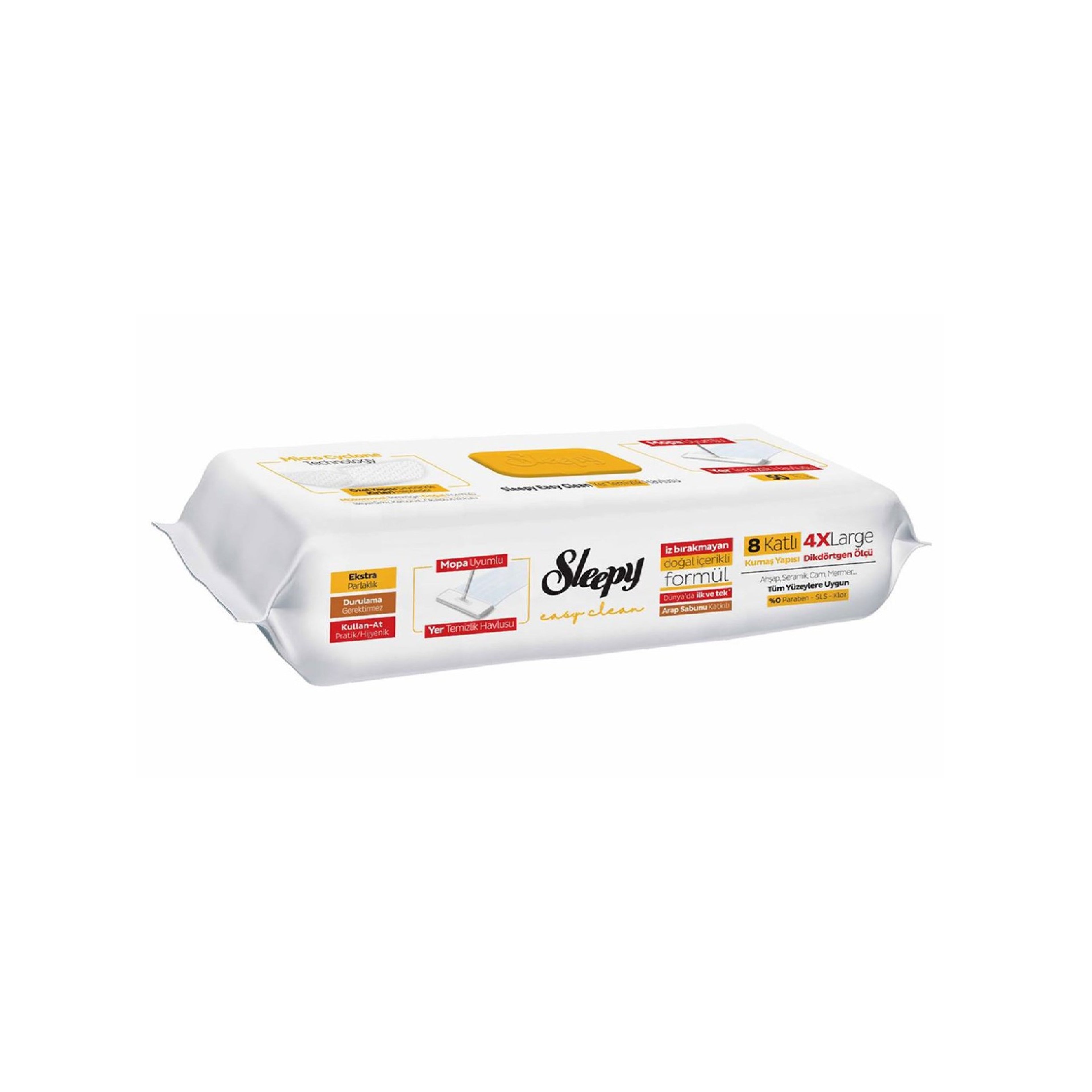 Universal salfet Sleepy Easy Clean sarı, 50 ədəd