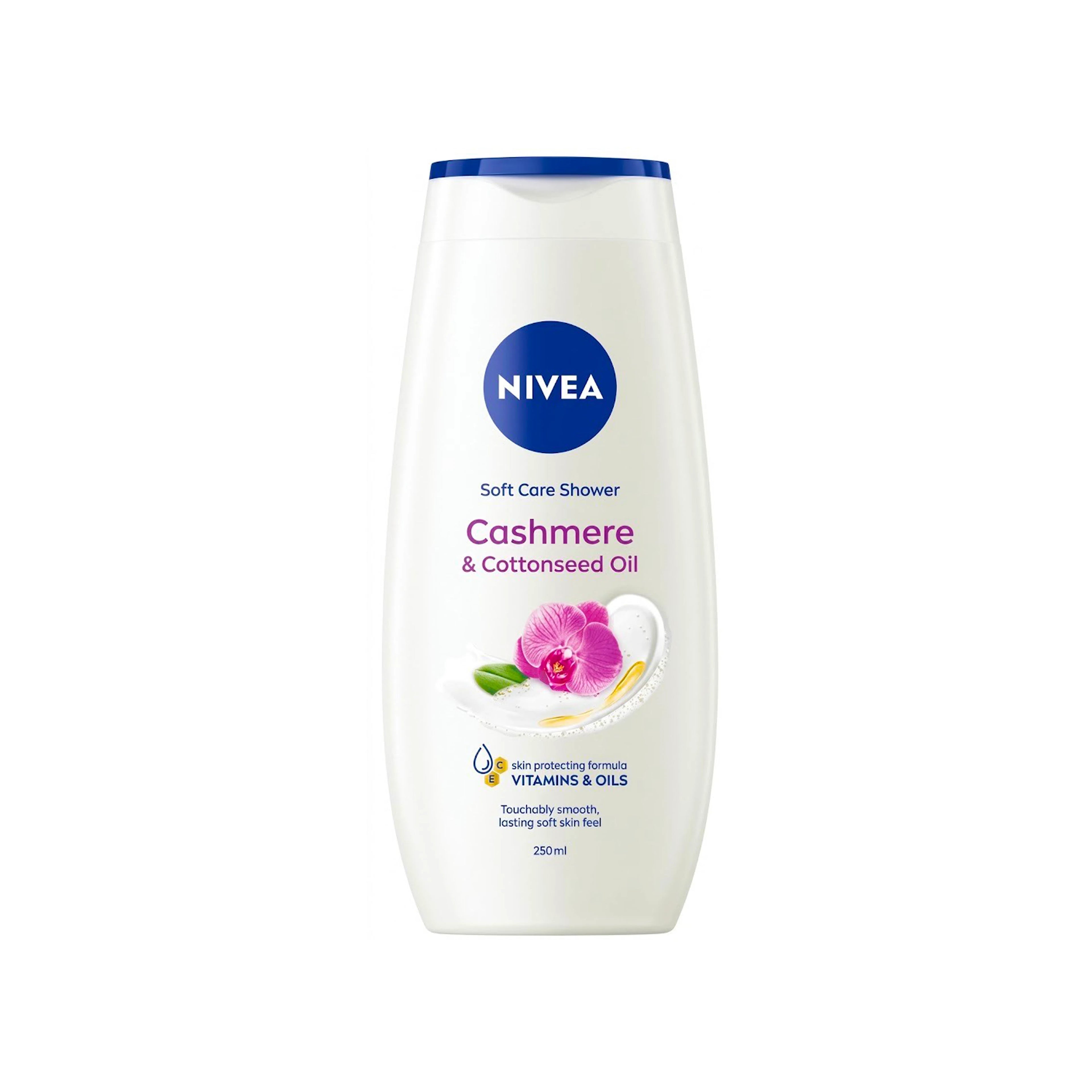 Duş geli Nivea Soft Care Shower - Cashmere & Cottonseed Oil, 250 ml, Qadınlar üçün