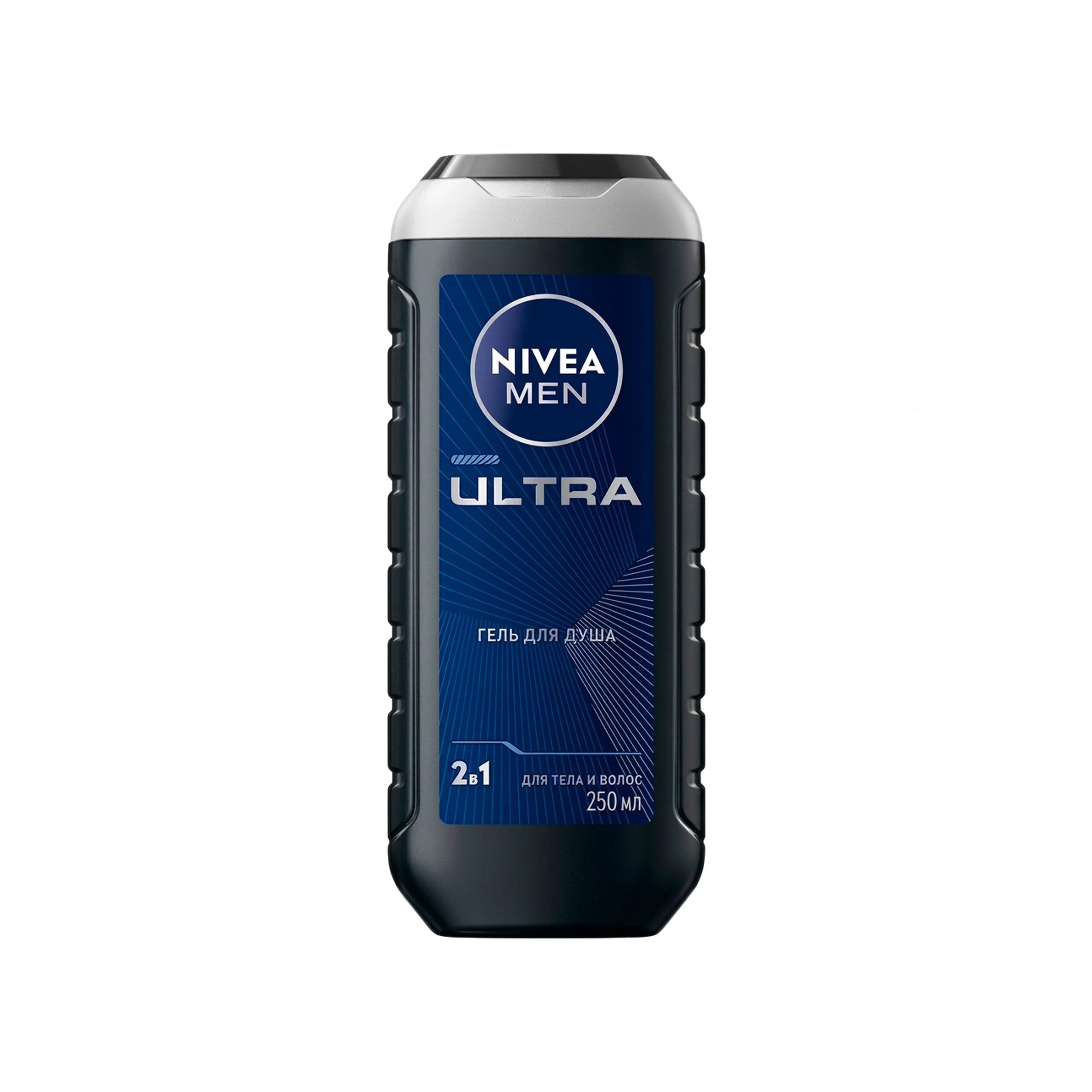 Duş Geli NIVEA MEN Ultra 2-in-1, 250 ml, kişilər üçün