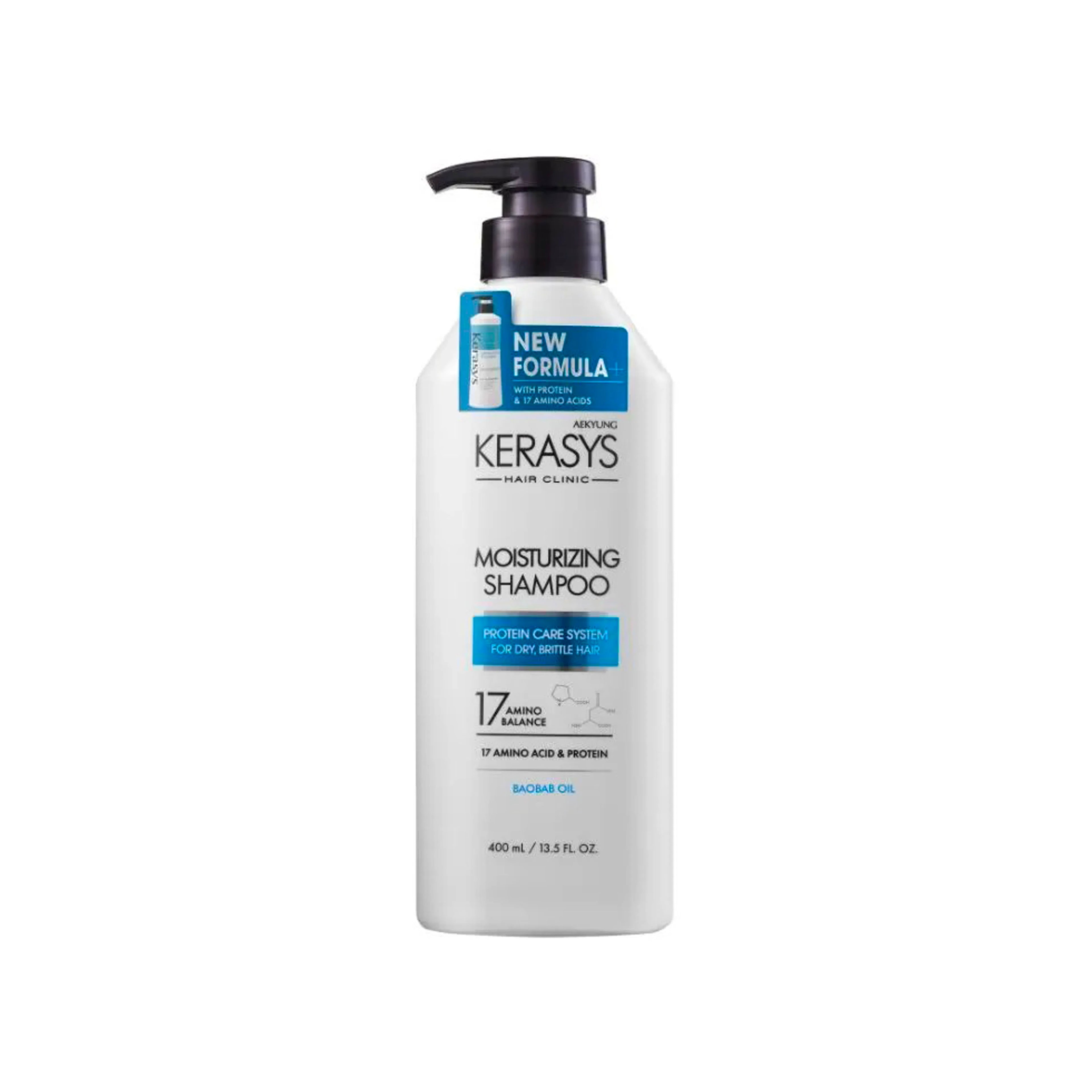 Saç şampunu Kerasys Hair Clinic Moisturizing, 400 ml, quru saçlar üçün