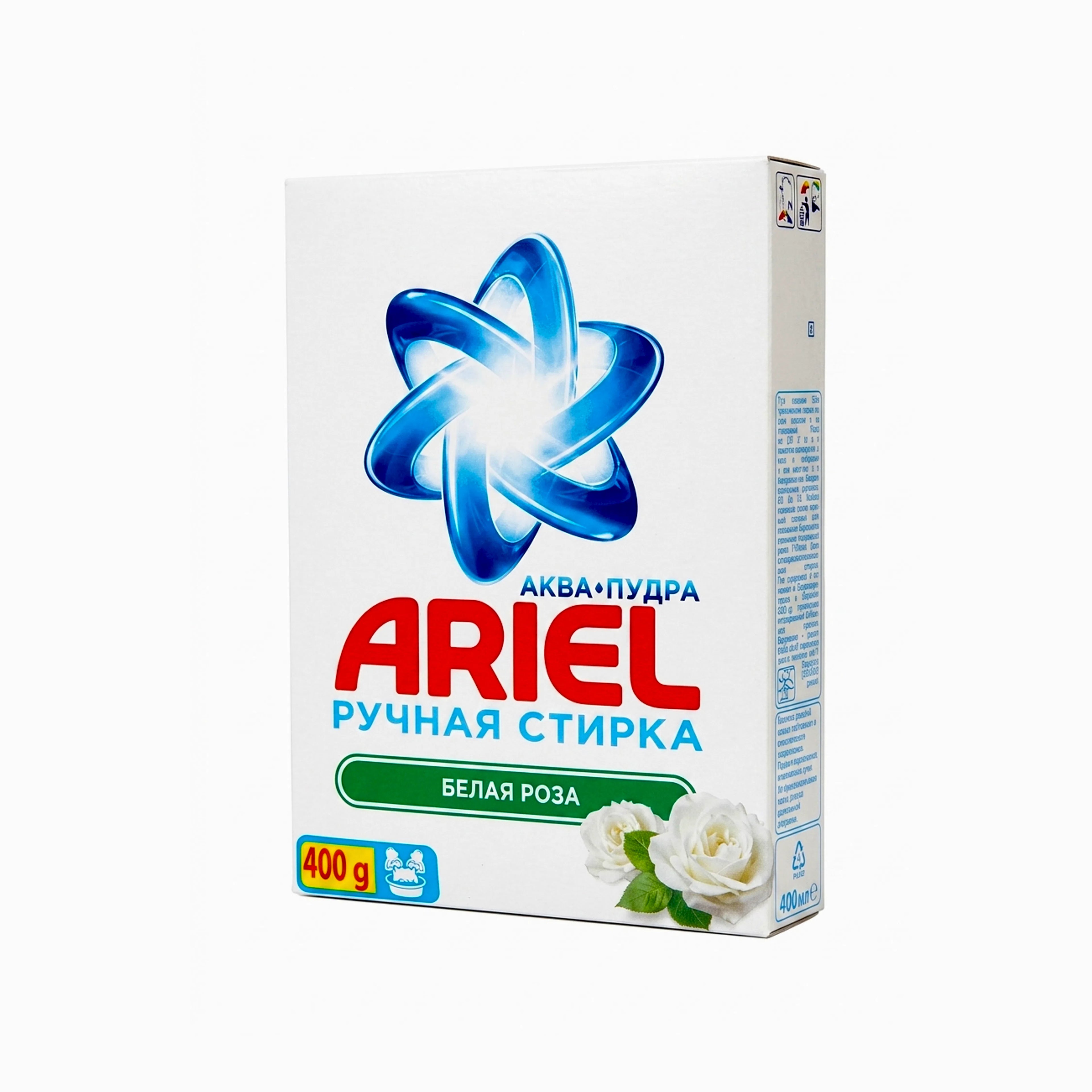 Paltar yuma tozu Ariel «Akva-Pudra» Ağ gül, 400 q