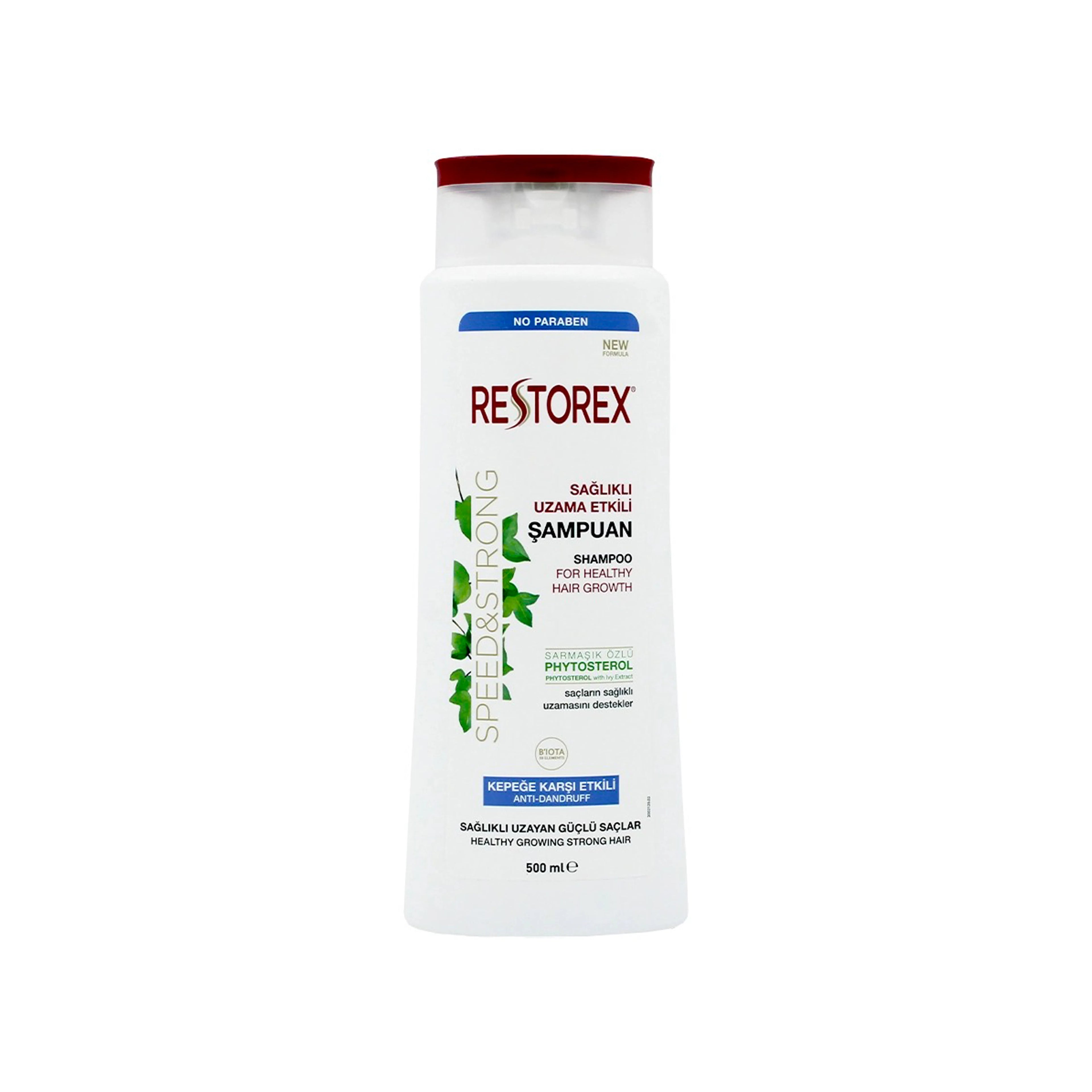 Saç Şampunu Restorex Speed & Strong Anti-Dandruff Sağlam Uzadıcı, 500 ml, qadınlar üçün