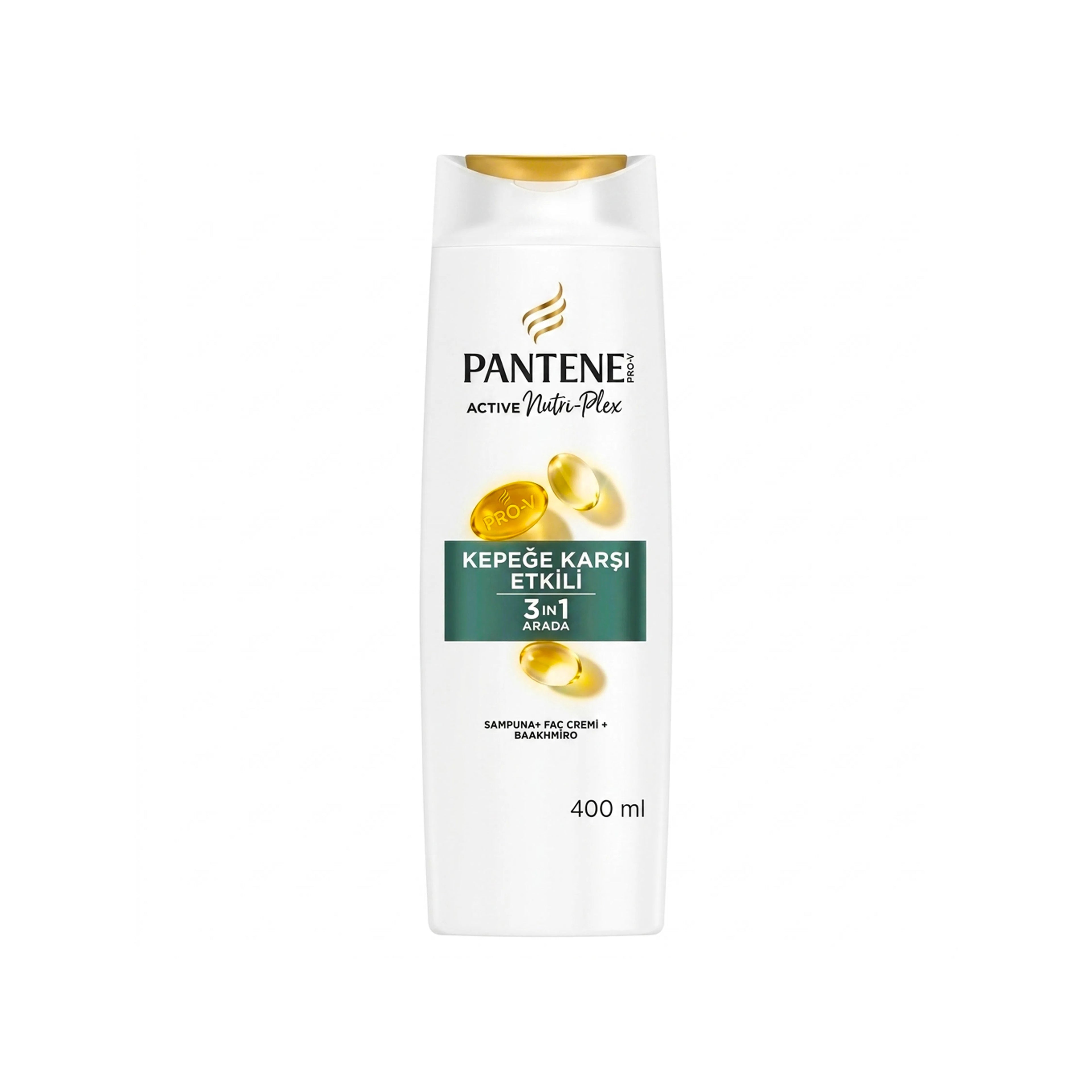 Şampun Pantene Pro-V Active Nutri-Plex Kəpəyə Qarşı Effektiv 3-ü 1-də, 400 ml, Qadınlar üçün
